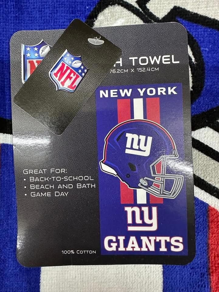 Designer New York Giants Beach Towel Size ONE SIZE - 2 Thumbnail