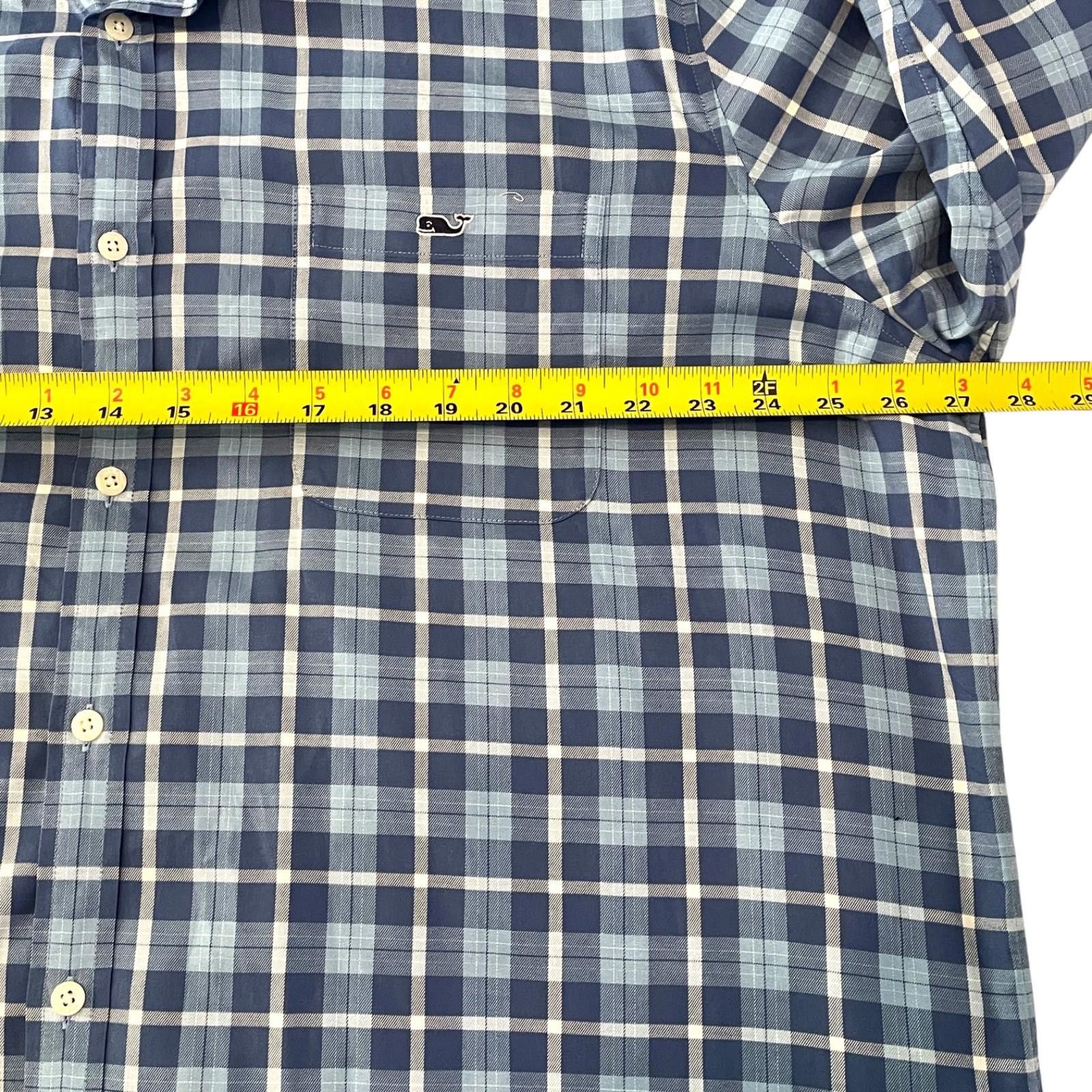 Vineyard Vines Vineyard Vines Mens Slim Fit Tucker Shirt XXL Blue Plaid LS Size US XXL / EU 58 / 5 - 6 Thumbnail