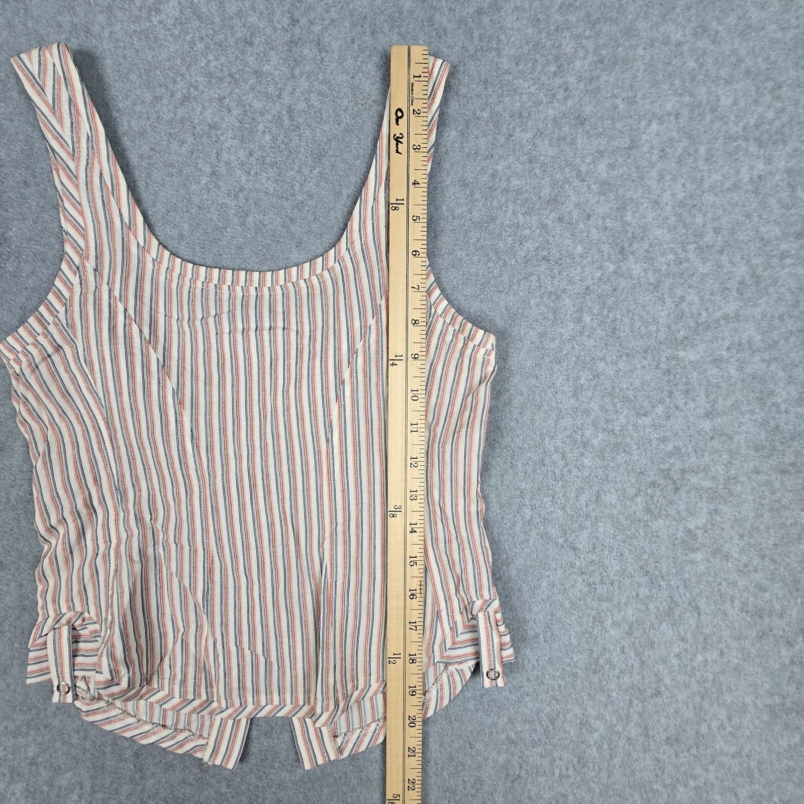 French Connection French Connection 4 Stripe Corset Tank Top Snap Buttons Size S / US 4 / IT 40 - 10 Thumbnail