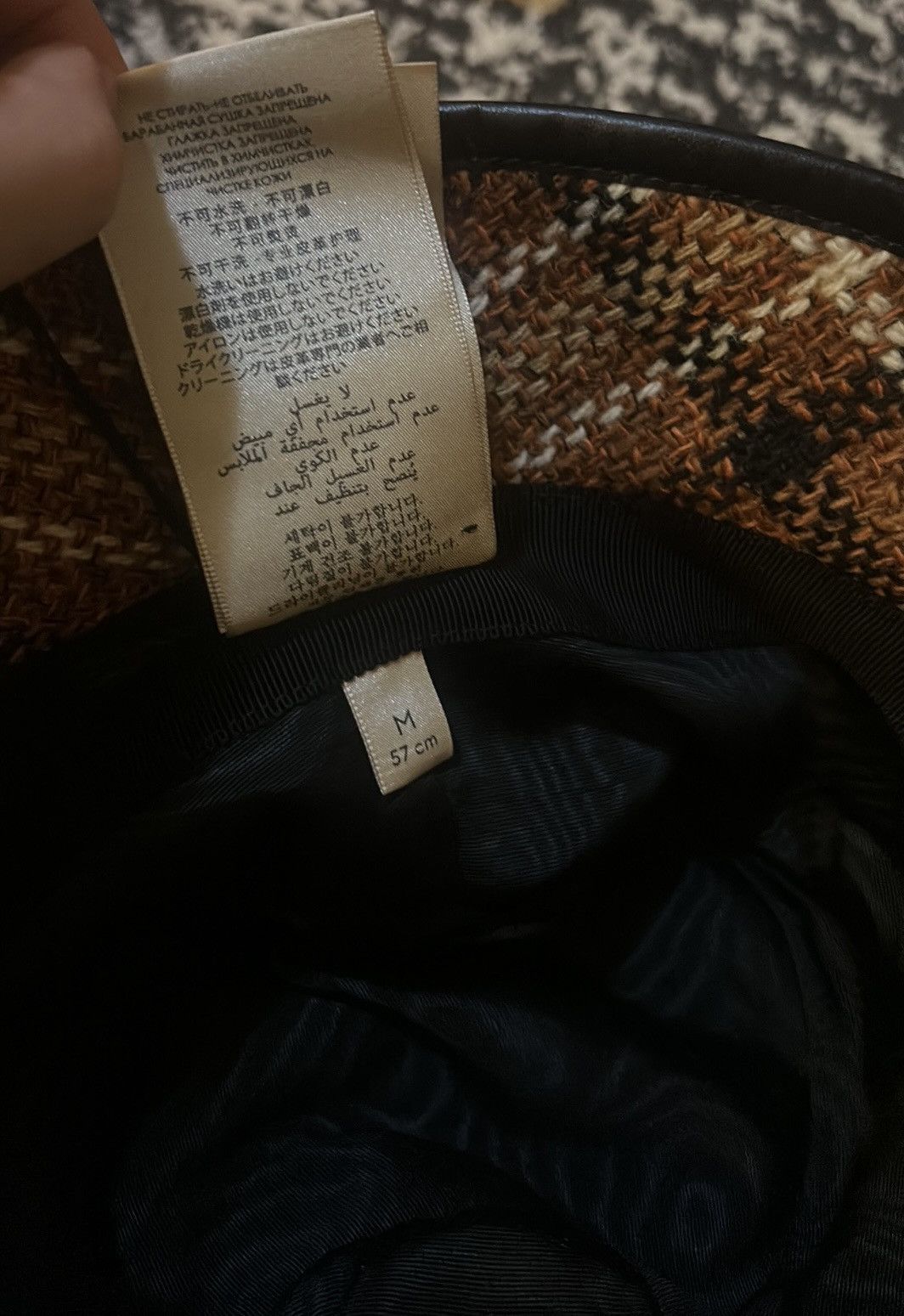 Gucci GUCCI Tartan Tweed Bucket Hat size M Size ONE SIZE - 5 Thumbnail