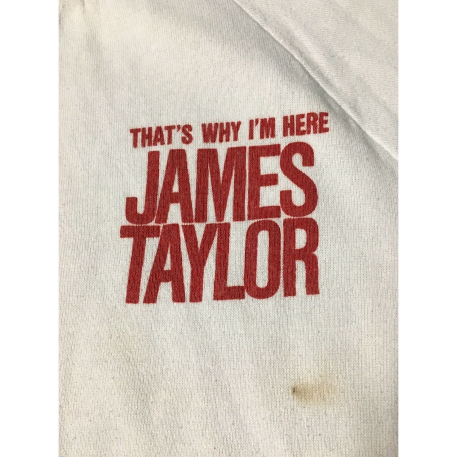 Vintage VINTAGE James Taylor That’s Why I’m Here Faded Distress Promo Sweatshirt S White Concert Men's Shirt USA 80s Grunge Promo Distressed Tee Size US S / EU 44-46 / 1 - 2 Thumbnail