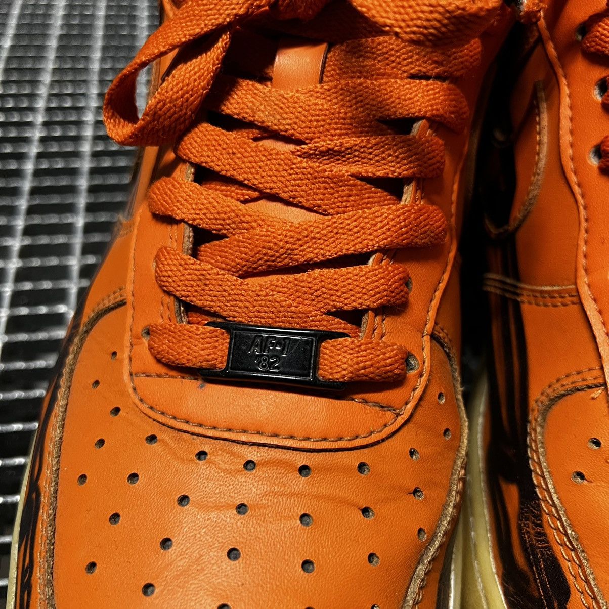 Nike Nike Air Force 1 Skeleton Orange Streatwear Drill Y2K Hype Size US 11 / EU 44 - 6 Thumbnail