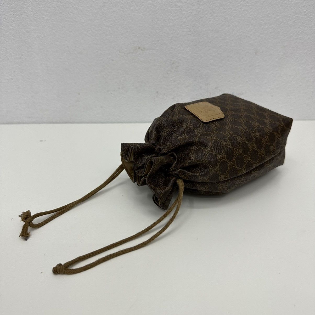 Celine ‼️LASTDROP‼️ VINTAGE CELINE MACADAM DRAWSTRING POUCH BAG Size ONE SIZE - 16 Thumbnail