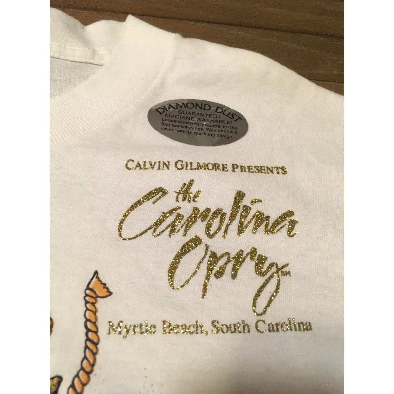 Vintage VINTAGE Diamond Dust 90s T-Shirt Unisex Large White Carolina Opry 1995 Size US L / EU 52-54 / 3 - 3 Thumbnail