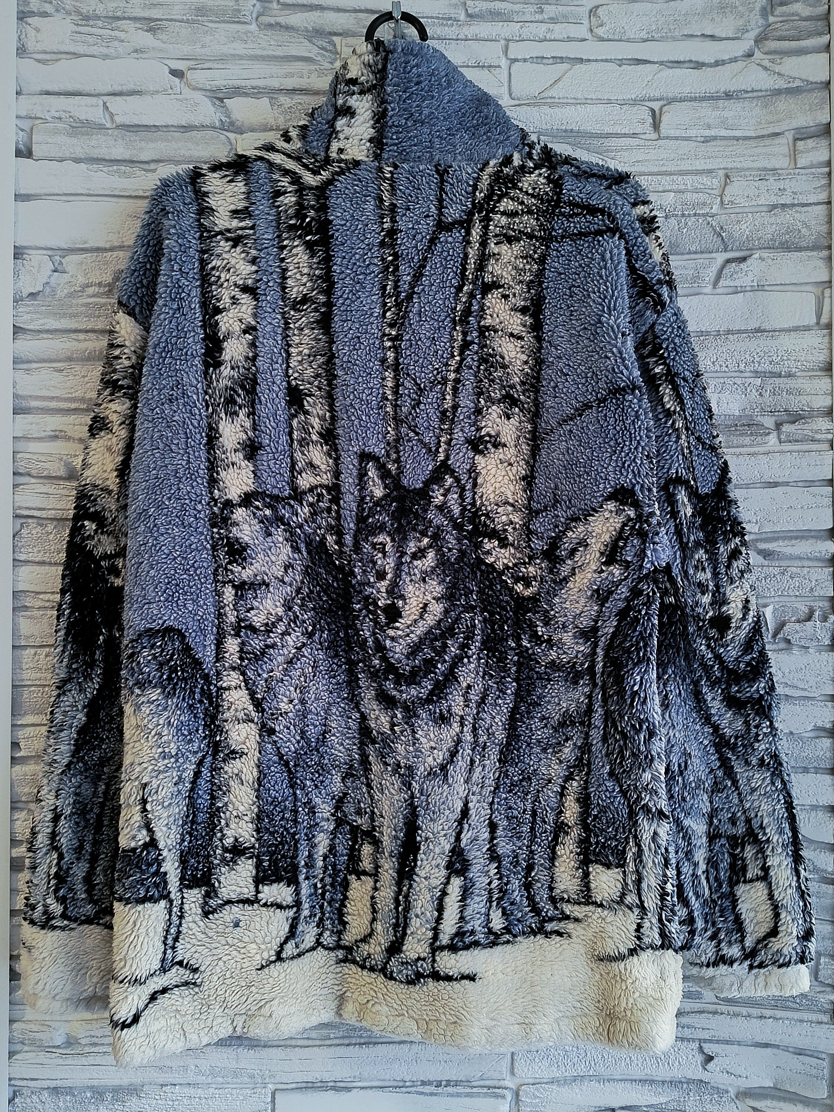 Vintage Vintage Wolf Print Fleece Jacket Size US M / EU 48-50 / 2 - 7 Thumbnail