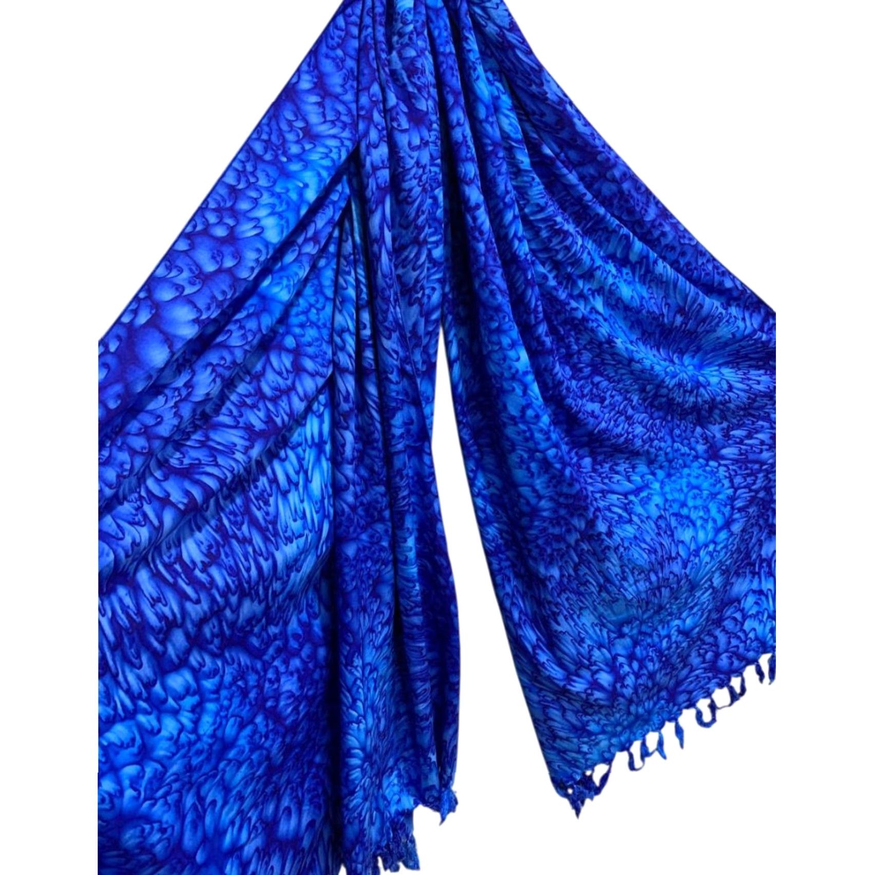 Erima Rima Sarong Beach Wear Swim Cover Up One Size 42"x 72" Blue Women Cover Up Size ONE SIZE - 4 Thumbnail
