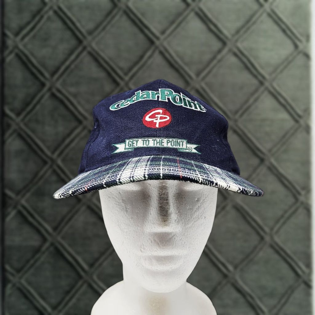 Vintage VINTAGE Cedar Point Hat Cap Baseball Snap Back One Size Blue Plaid Mens 90s Size ONE SIZE - 1 Thumbnail