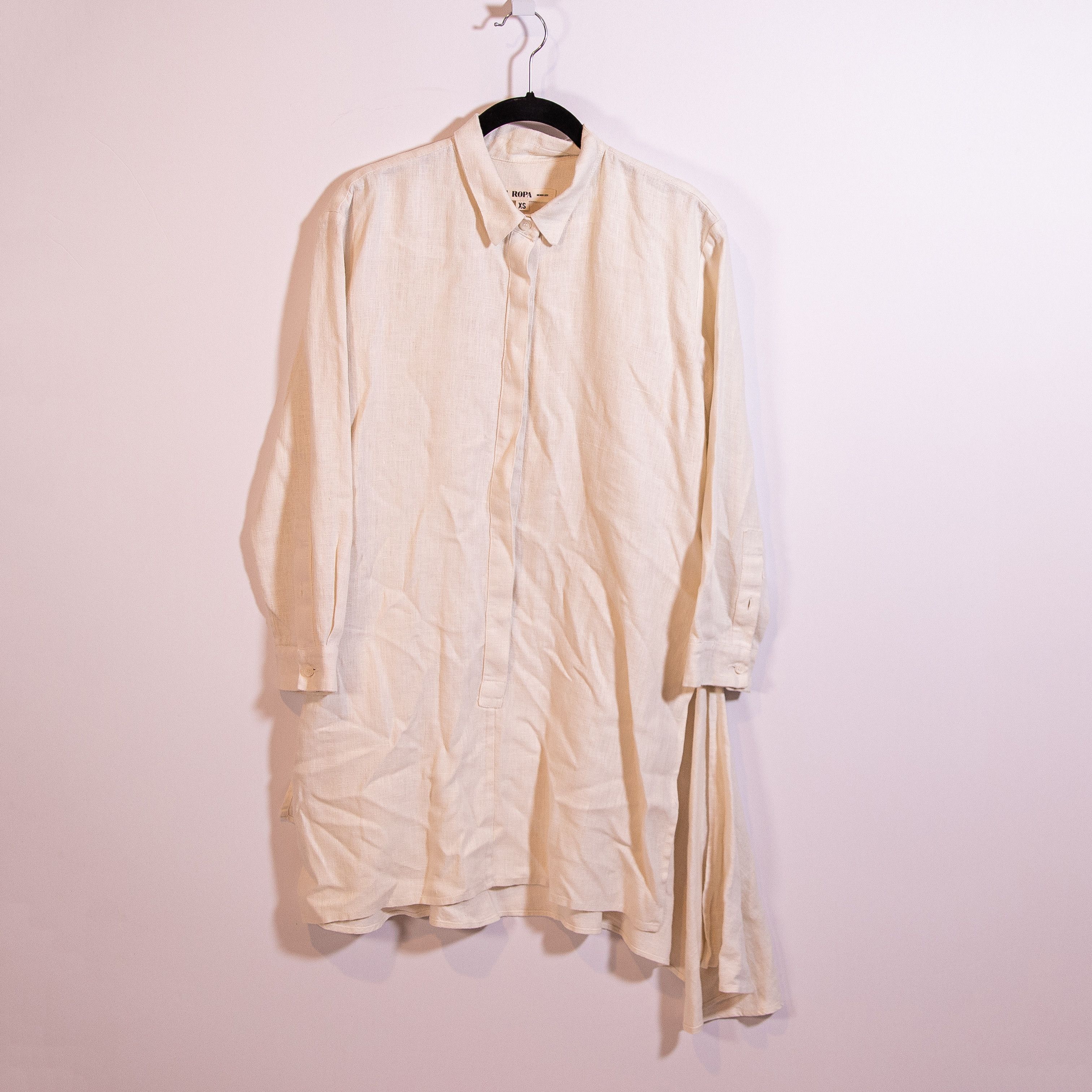 Other Zii Ropa Linen Collared Button Front Ruffle Size XS / US 0-2 / IT 36-38 - 1 Thumbnail