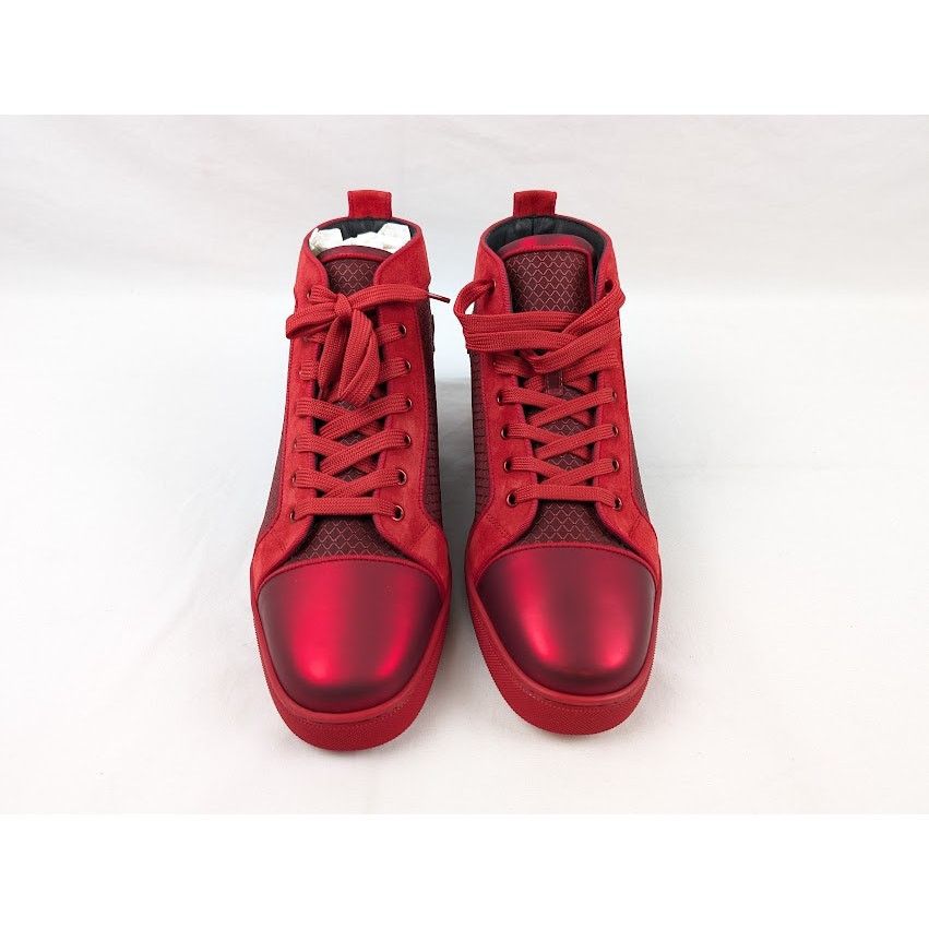 Christian Louboutin o1rshd1 Louis Orlato Flat Hi-Top Sneakers in Loubi Size US 12 / EU 45 - 9 Thumbnail