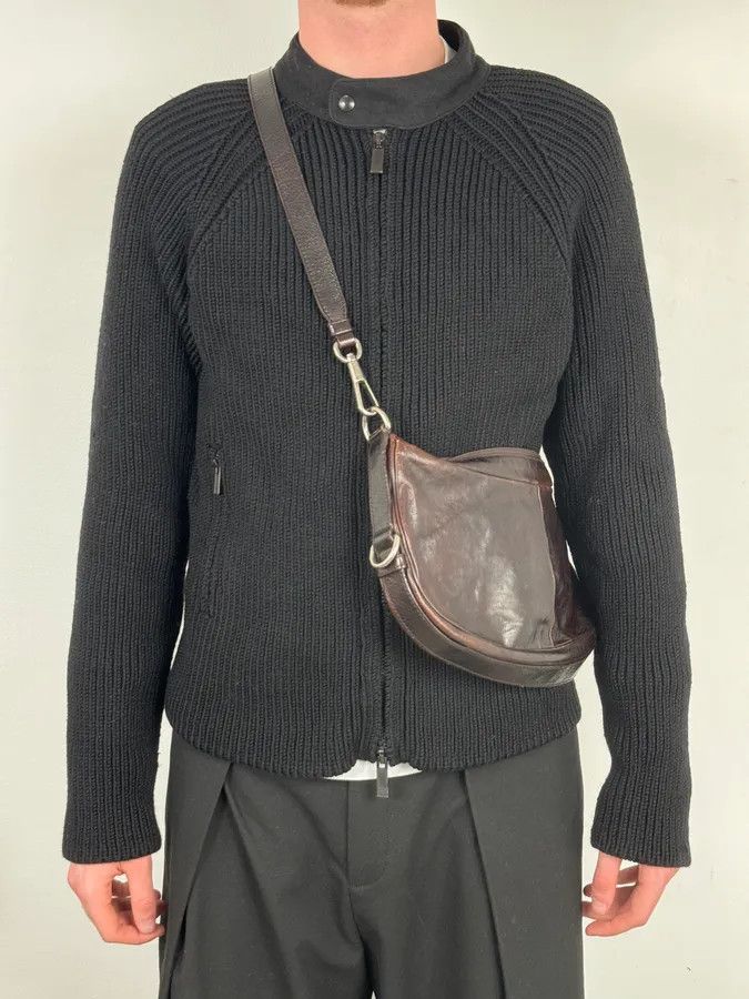 Yves Saint Laurent 2000s Yves Saint Laurent Mombasa Organic Horn Brown Leather Crossbody Bag Size ONE SIZE - 2 Thumbnail