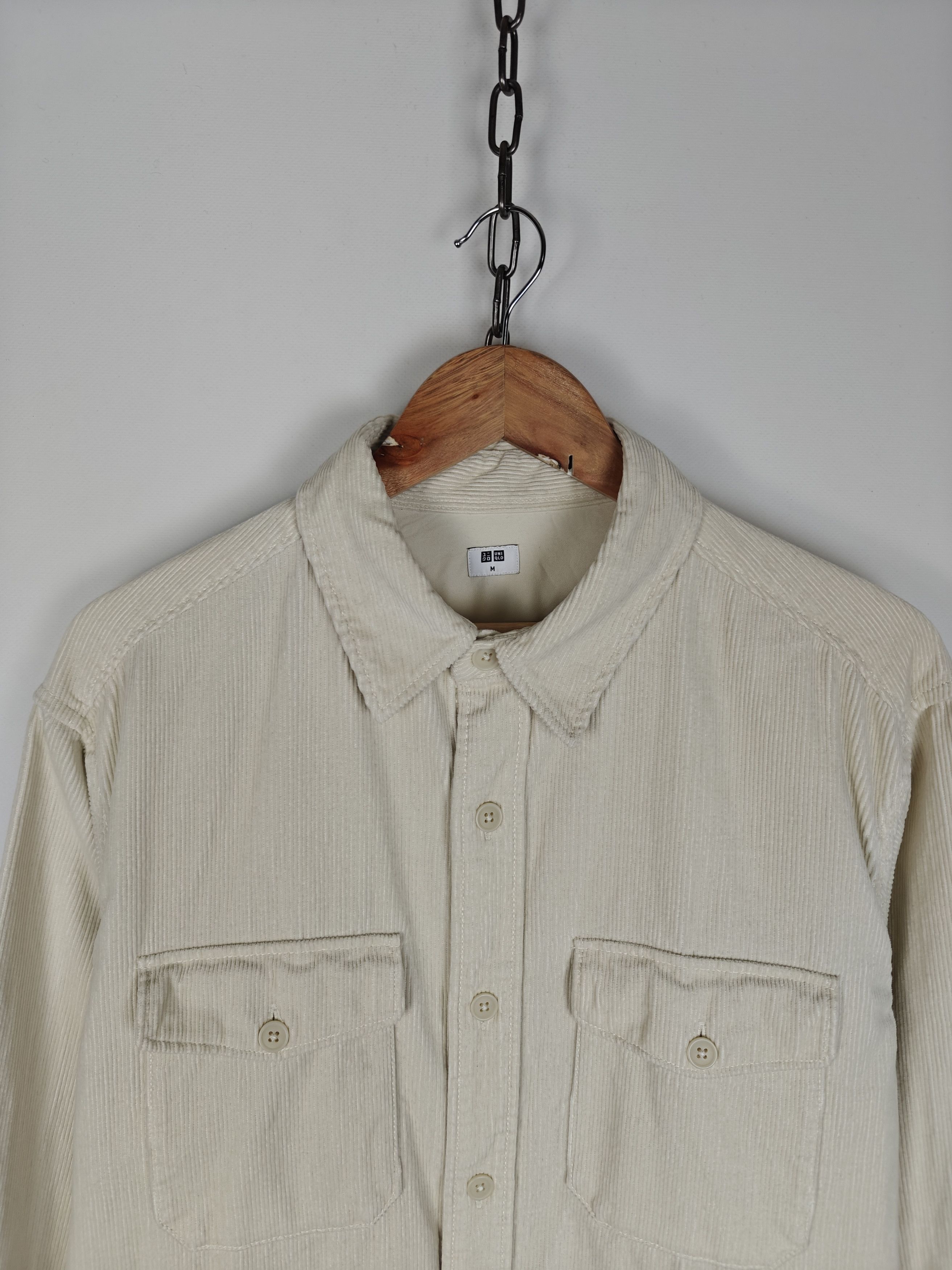 Uniqlo Uniqlo Corduroy Jacket Beige Button Collared size M Size US M / EU 48-50 / 2 - 2 Thumbnail