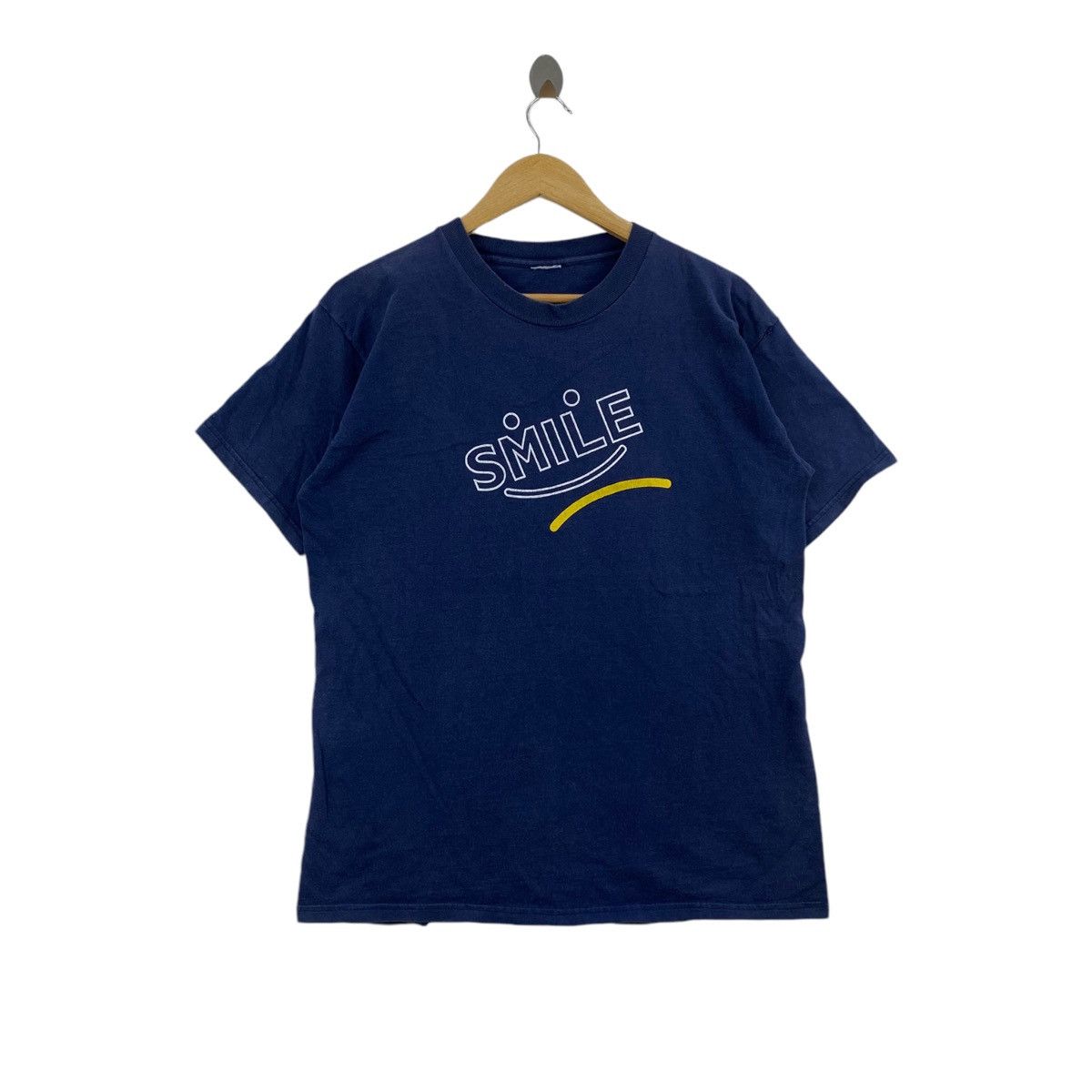 Other WILL SMILE OPEN Logo Print Design Navy Short Sleeve Shirt Size US M / EU 48-50 / 2 - 1 Thumbnail