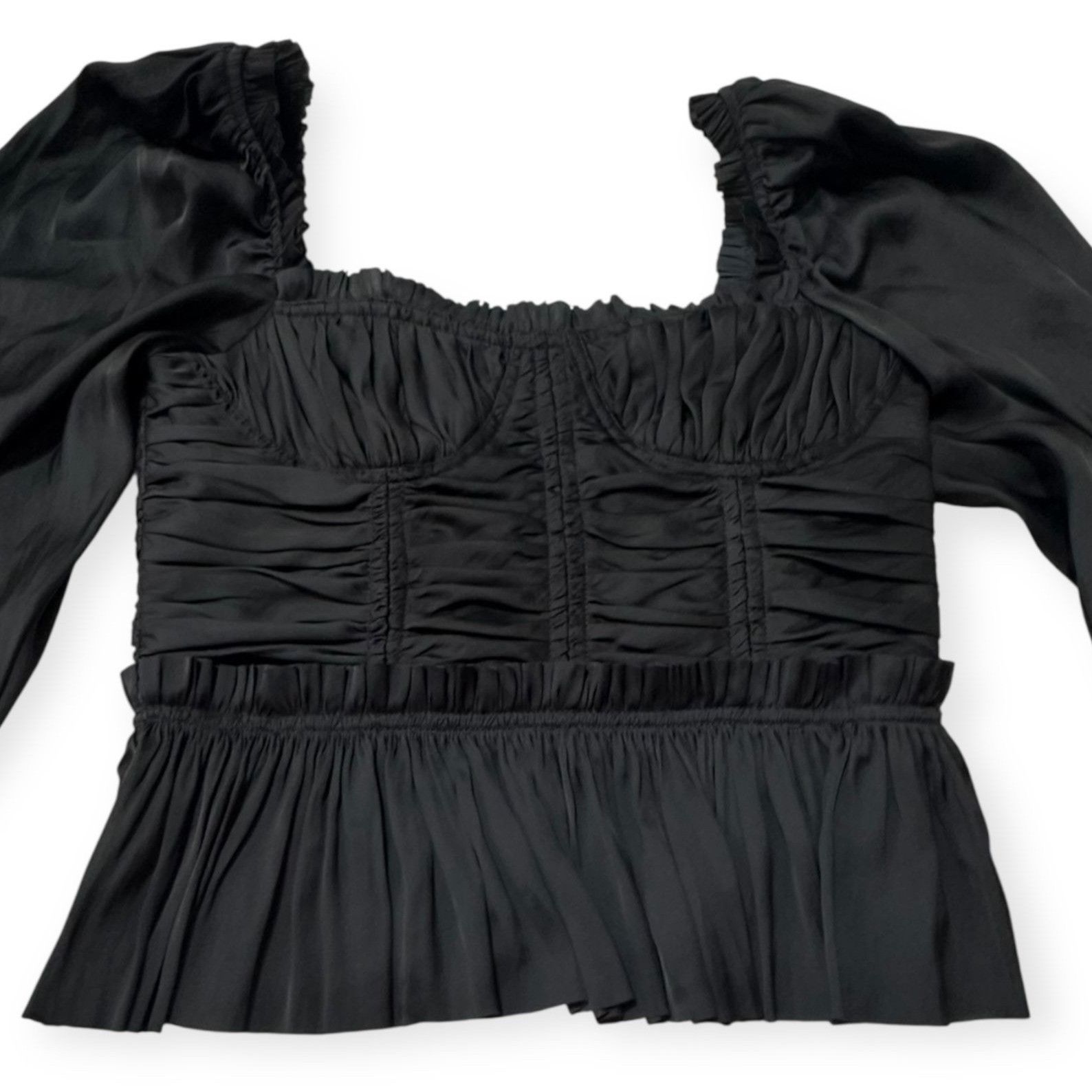 Ulla Johnson Ulla Johnson Mia Blouse in Noir (Black), Size 0, New with ta Size XS / US 0-2 / IT 36-38 - 7 Thumbnail