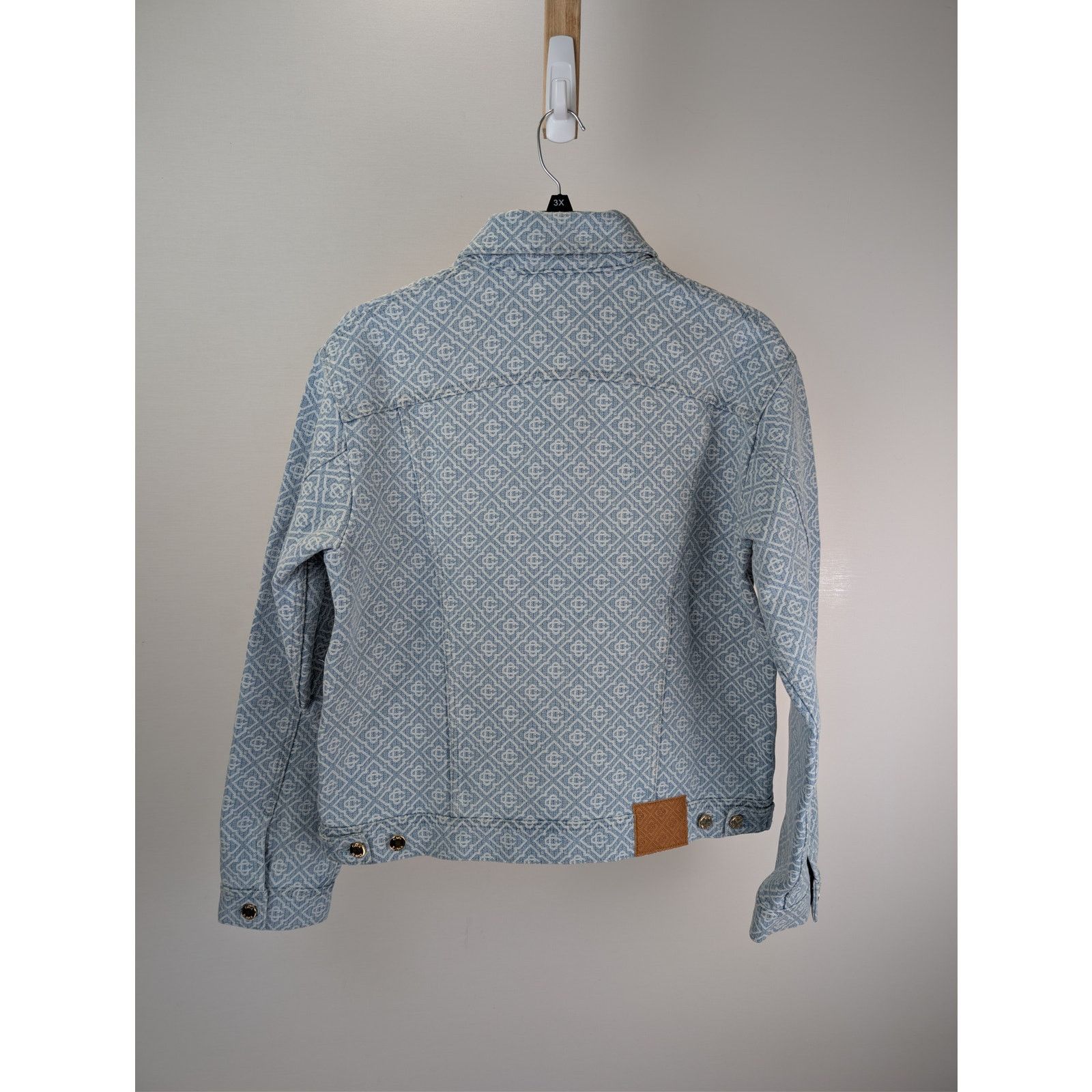 Casablanca o1rshd1 Monogram Denim Jacket in Blue Size US M / EU 48-50 / 2 - 10 Thumbnail