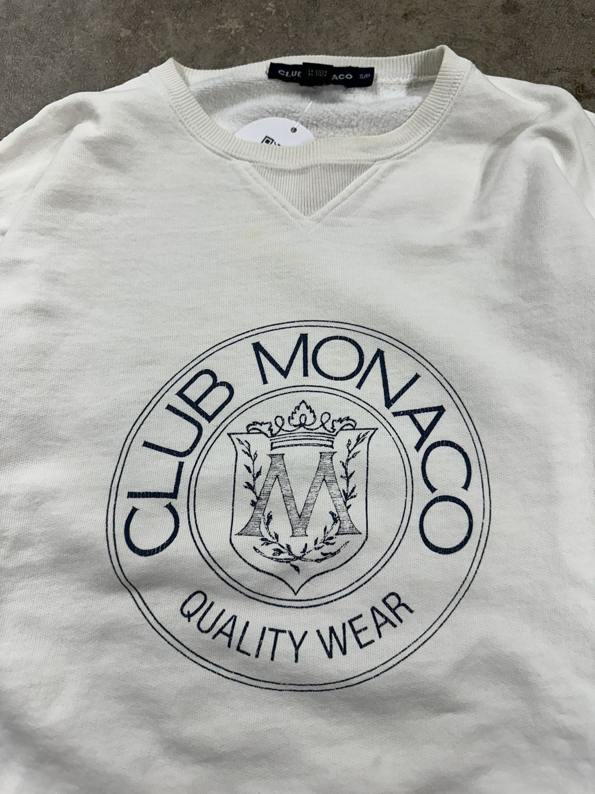 Club Monaco Vintage 90s Club Monaco Heritage Crest Logo Sweatshirt Size US S / EU 44-46 / 1 - 4 Thumbnail