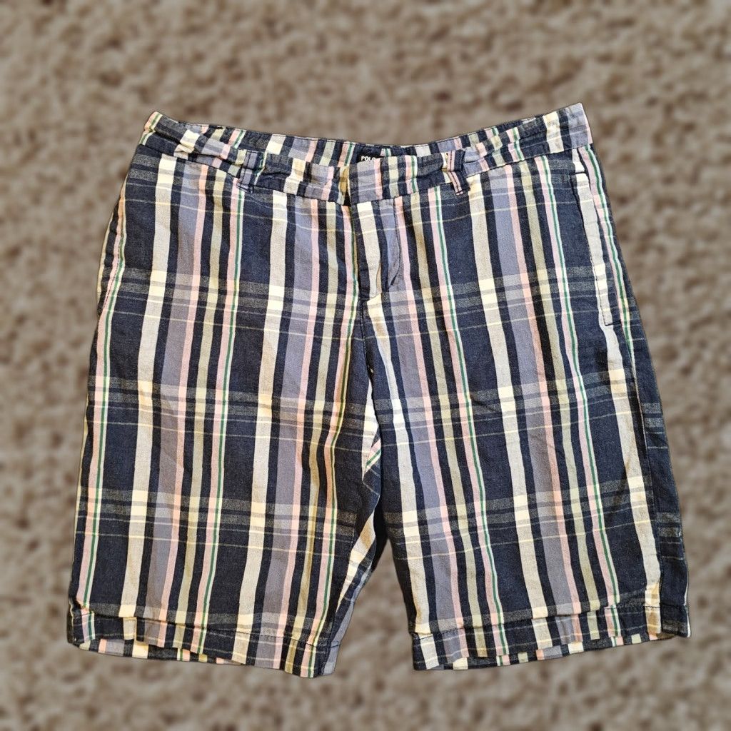 Polo Ralph Lauren VINTAGE Polo Jeans Co Ralph Lauren Short Womens 4 Bermuda Plaid Blue Preppy Casual Size 27" / US 4 / IT 40 - 1 Thumbnail