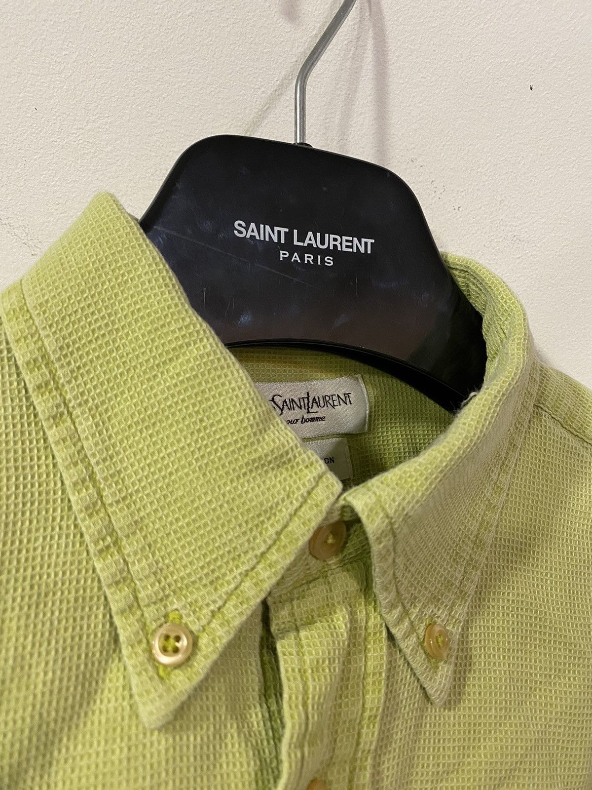 Yves Saint Laurent Waffle YSL Shirt Soft Button Up Dress Shirt Casual Collar Size US M / EU 48-50 / 2 - 8 Thumbnail
