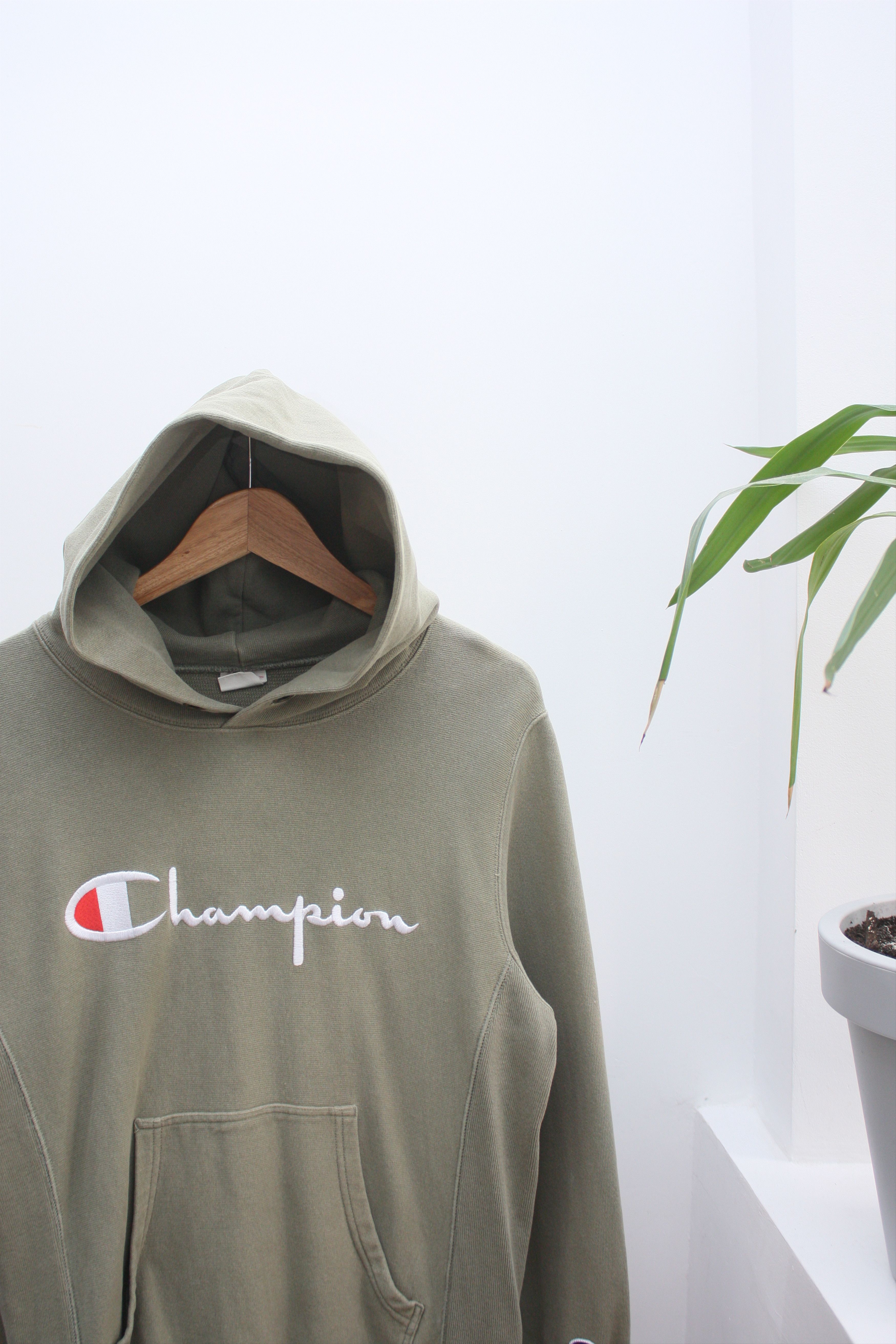 Champion Champion Reverse Wave Olive Green Logo Hoodie Size US M / EU 48-50 / 2 - 1 Thumbnail