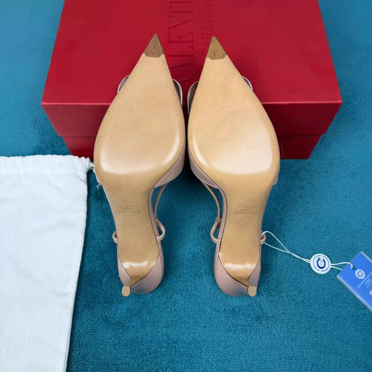 Valentino Valentino Patent Back-Lace Stiletto Cinnamon Pink Size US 6.5 / IT 36.5 - 5 Thumbnail