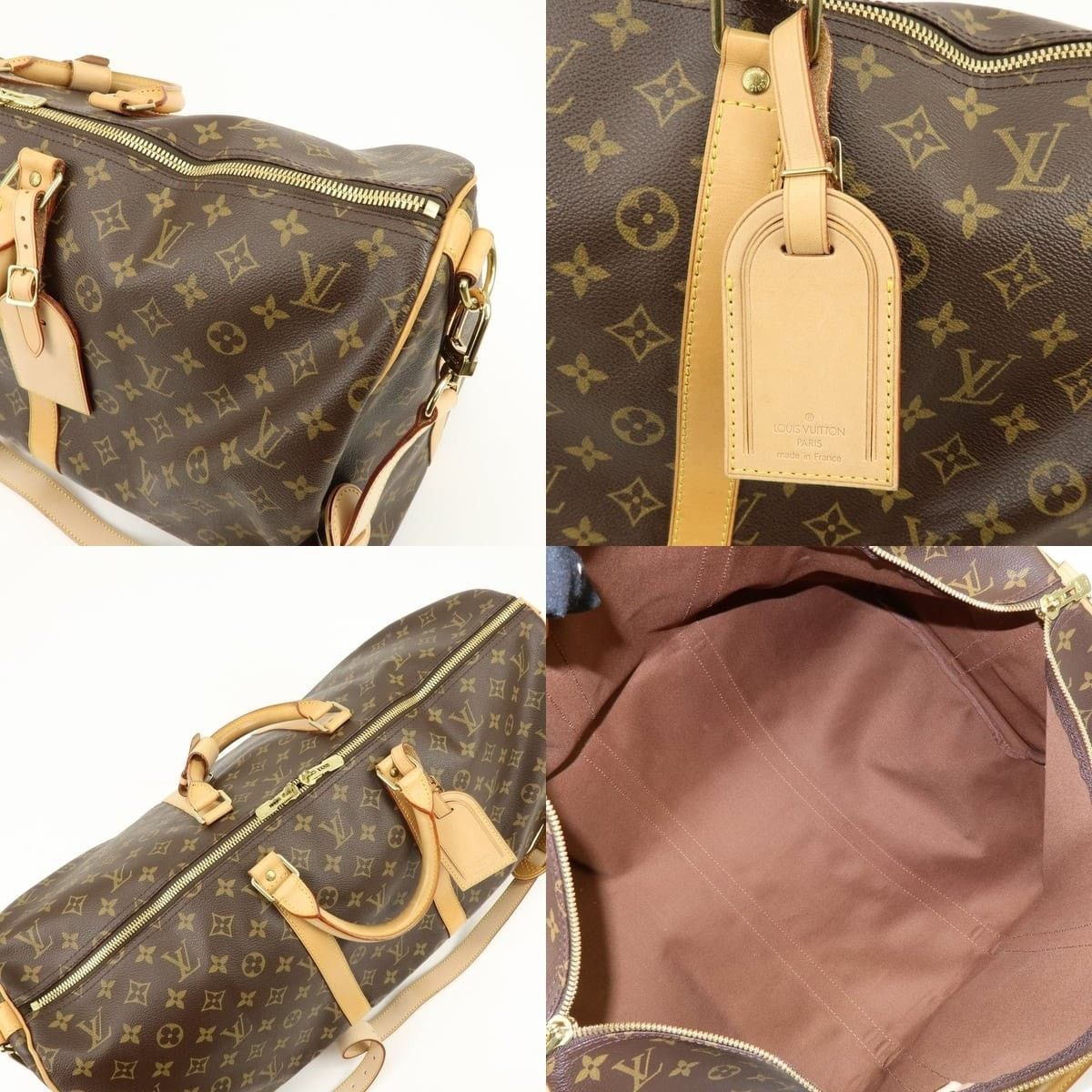 Louis Vuitton Louis Vuitton Monogram Keepall Bandouliere 55 Duffle Bag Size ONE SIZE - 7 Thumbnail