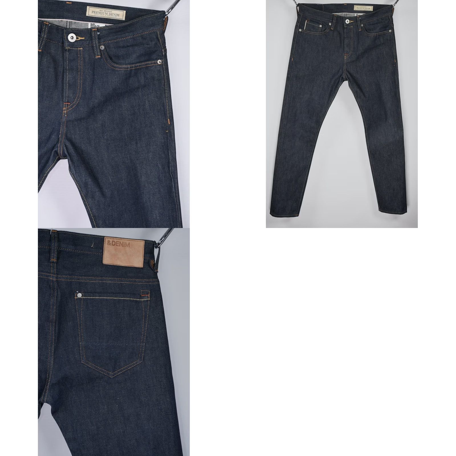 H&M H&M Jeans Men Slim Regular Tapered 13oz Selvedge Denim 30x32 Blue 5-Pocket Cotton Inseam 32 Vintage No Size US 30 / EU 46 - 8 Thumbnail