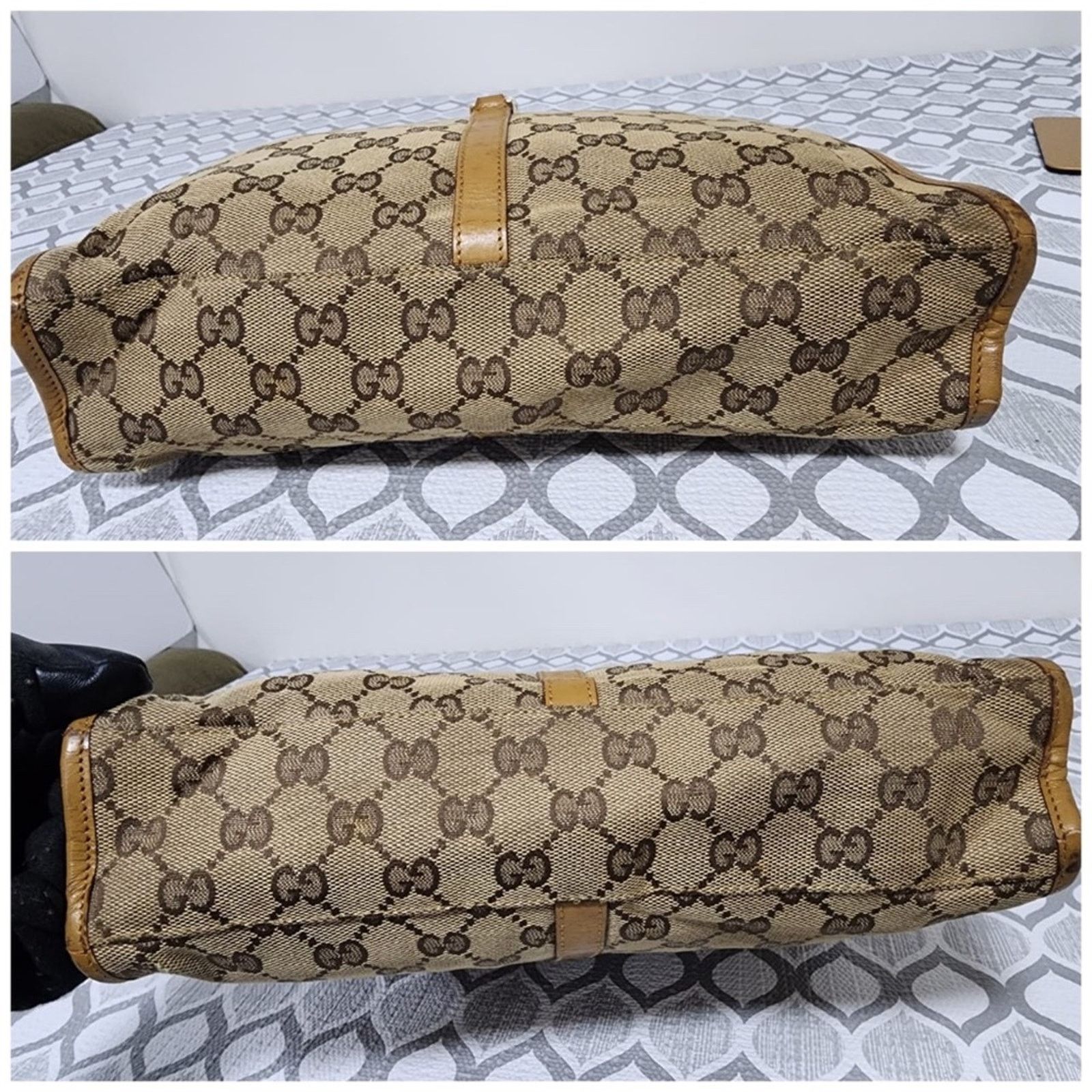 Gucci Au Gucci Vintage Piston Lock Jackie Shoulder Bag Brown/Beige Size ONE SIZE - 10 Thumbnail