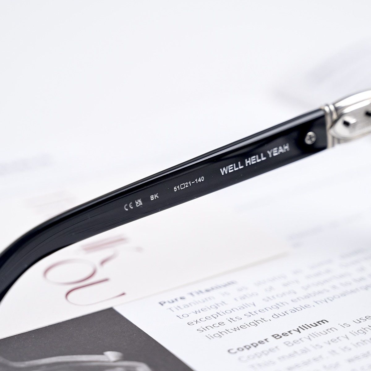 Chrome Hearts CHROME HEARTS WELL HELL YEAH BLACK GLASSES Size ONE SIZE - 7 Thumbnail