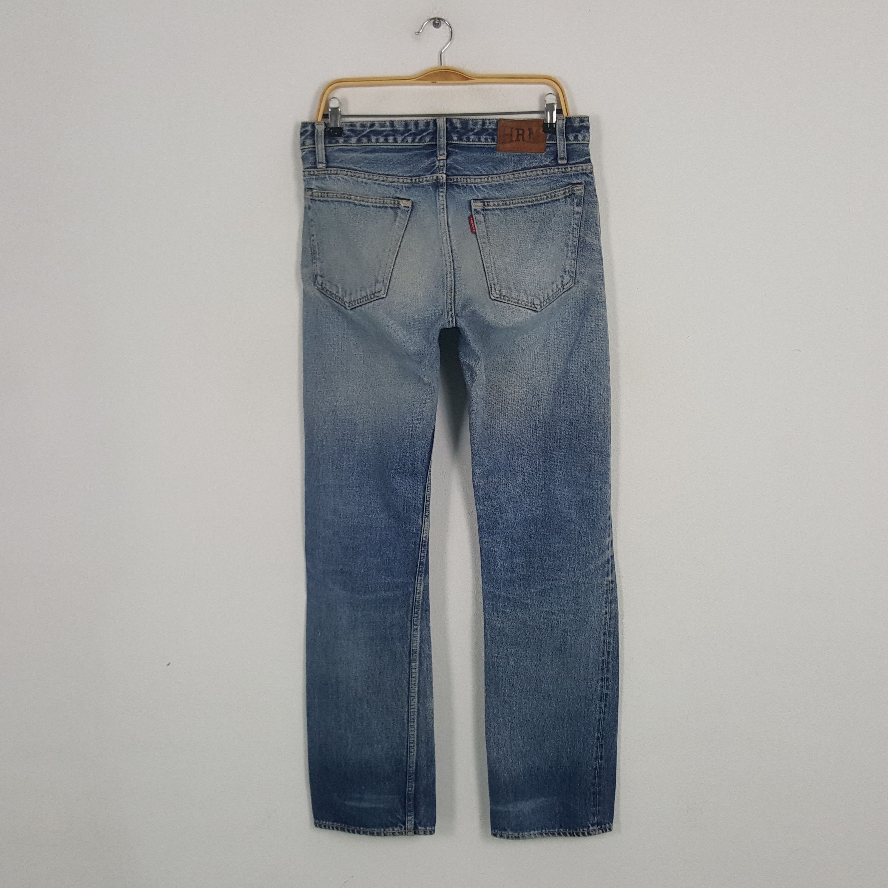 HOLLYWOOD RANCH MARKET × Vintage Vintage H.Ranch.M Distressed Style Selvedge Denim Jeans Size US 32 / EU 48 - 4 Thumbnail