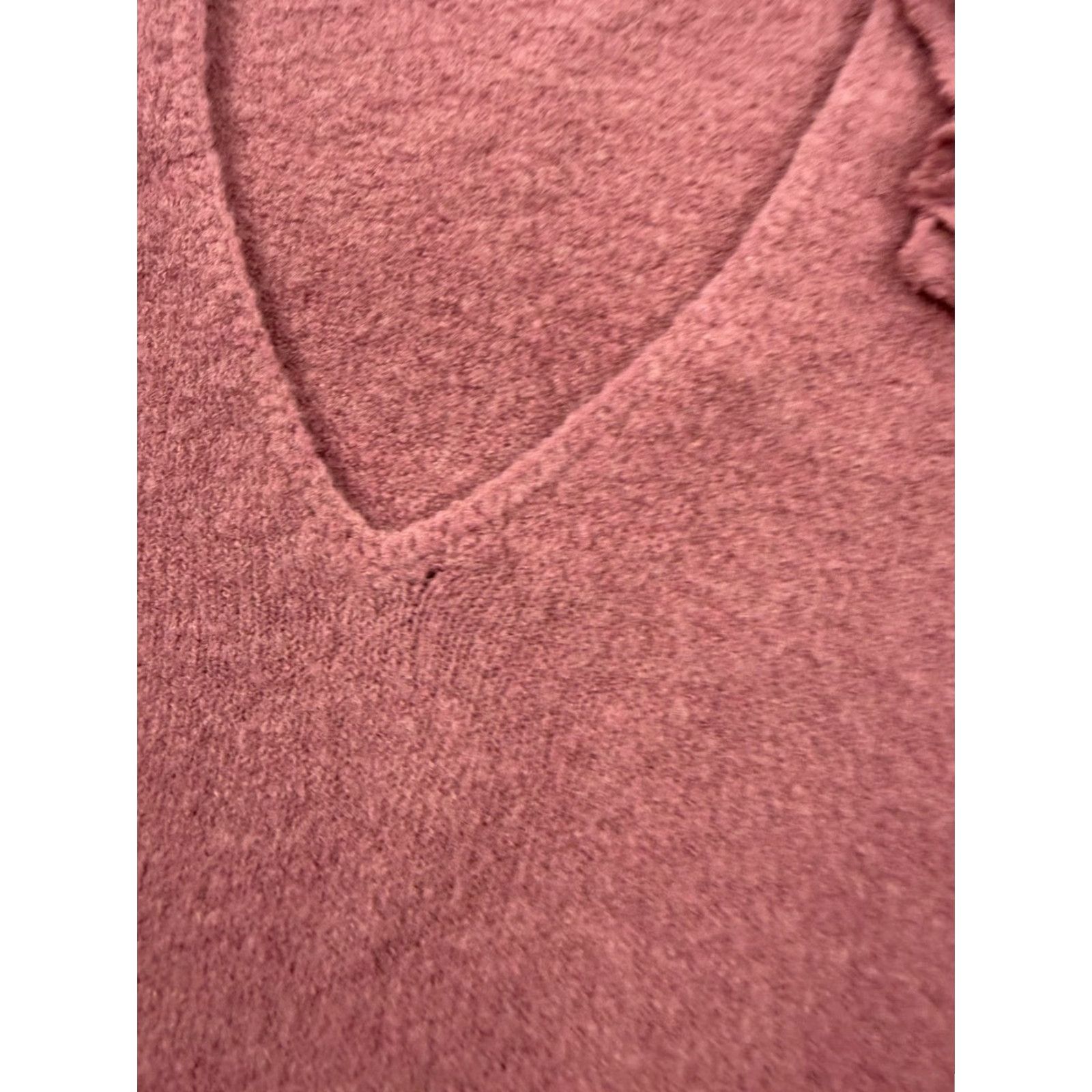 Pinko Odille Sweater Womens Medium Pink V Neck 3/4 Sleeve Floral Applique Pullover Size M / US 6-8 / IT 42-44 - 4 Thumbnail