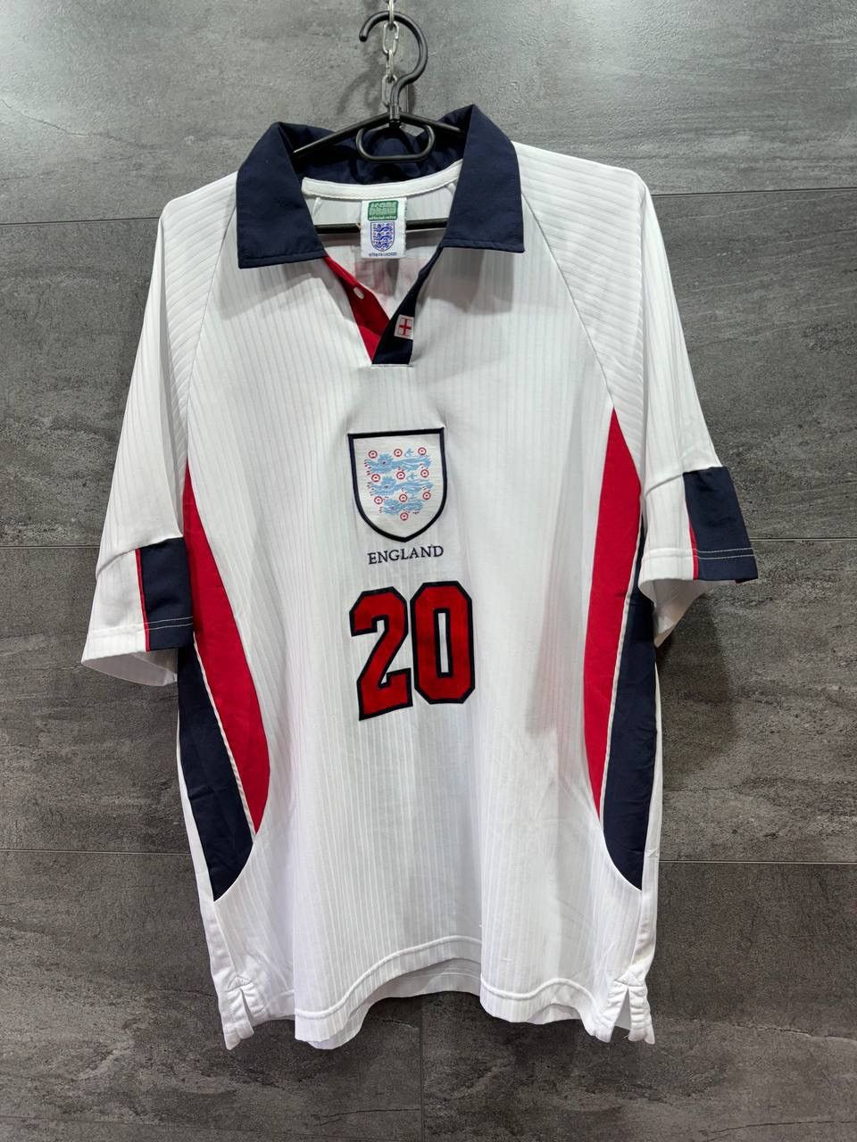Vintage Score Draw England Home Owen 20 Retro Shirt World Cup 1998 Size US XL / EU 56 / 4 - 1 Thumbnail