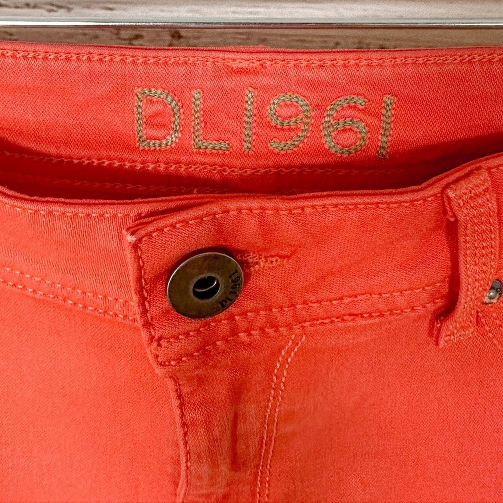 DL1961 DL1961 Coral Orange Emma Ankle Skinny Jegging, EUC, Size 28 Size 28" / US 6 / IT 42 - 6 Thumbnail