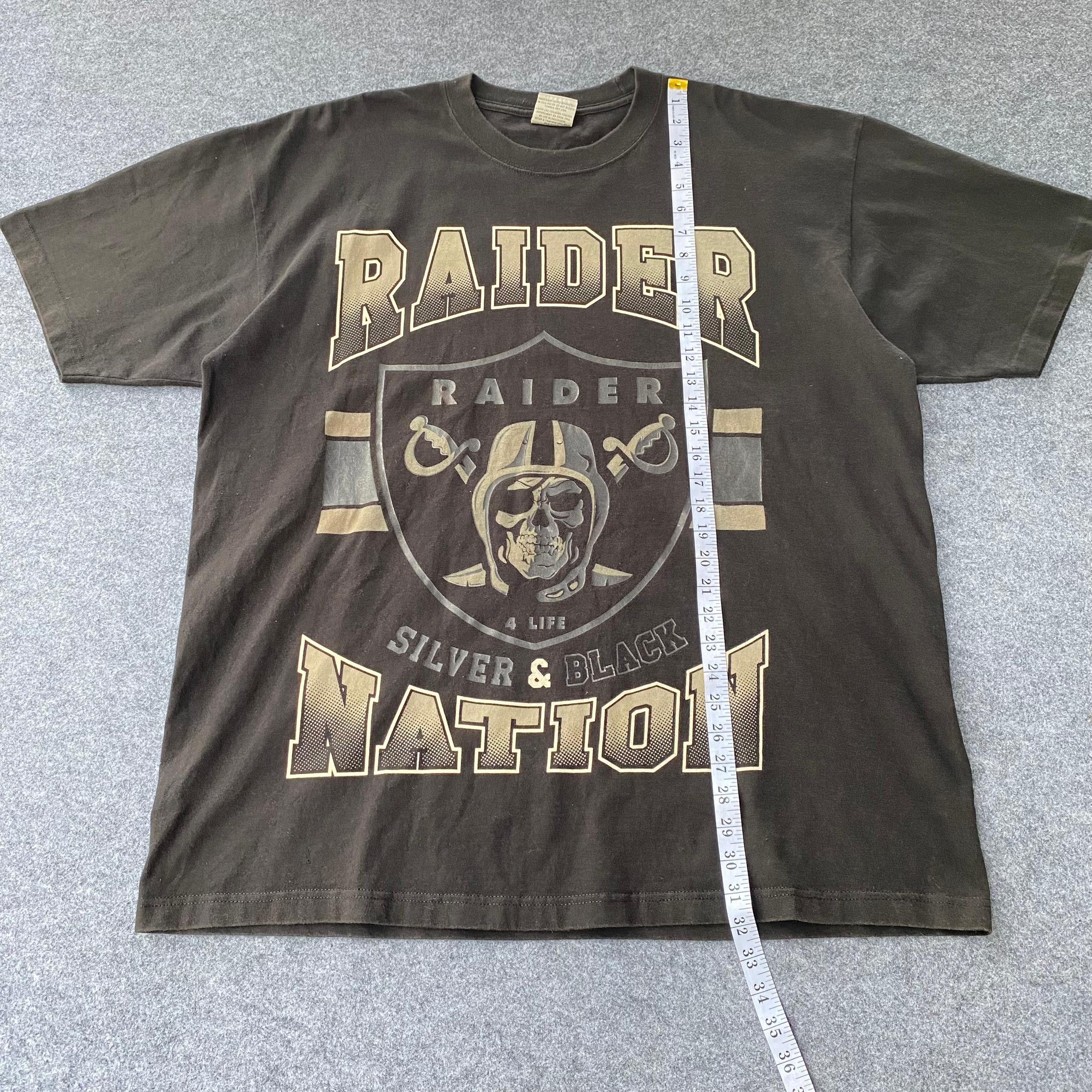 Rider Boot Co. Vintage Raiders Nation NBA Tshirt Size US XXL / EU 58 / 5 - 3 Thumbnail