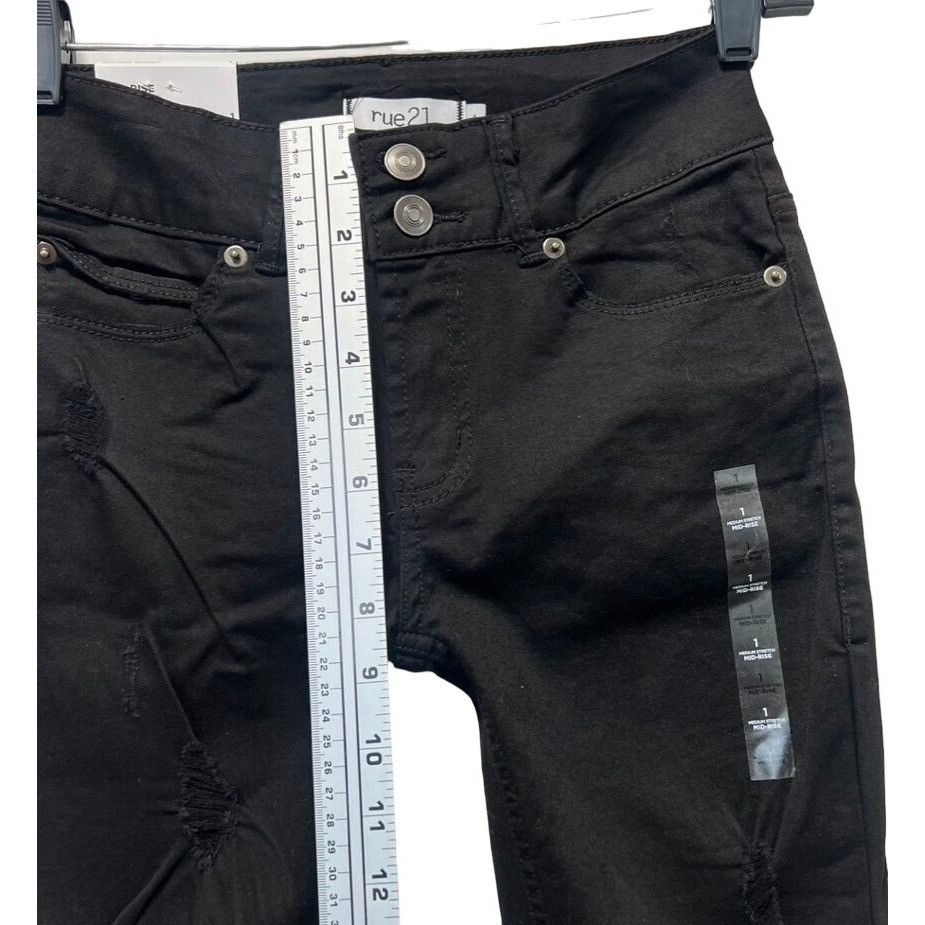 rue21 Rue 21 - Women's Medium Stretch Mid-Rise Jeans Distressed - Size 26" / US 2 / IT 38 - 5 Thumbnail