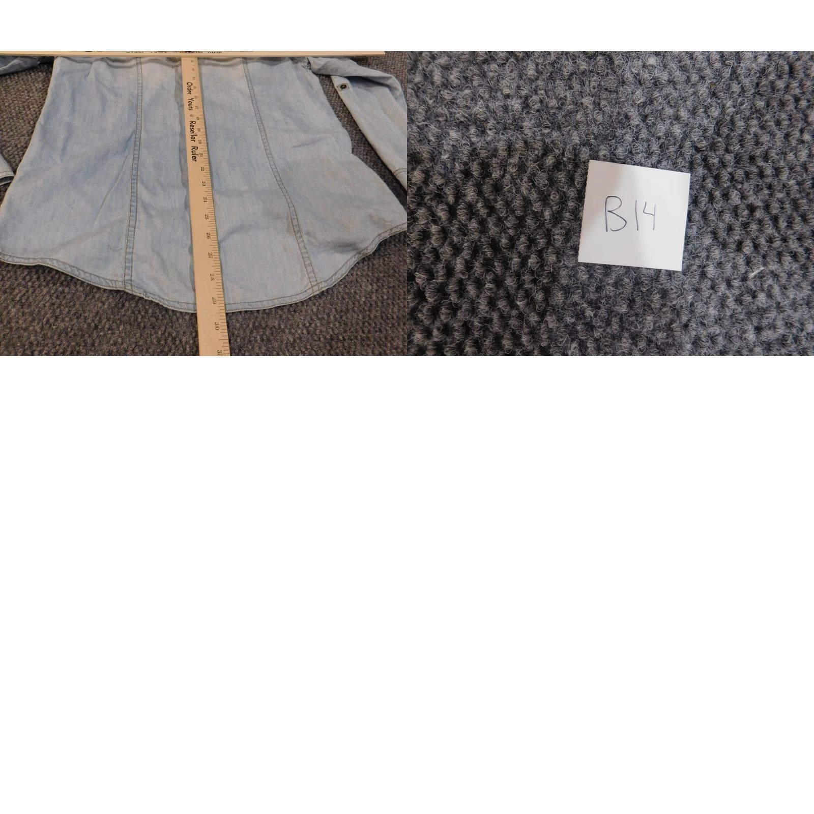 Vintage Rock & Republic Womens Button-Up Top Denim Blue L Retro Pockets Cotton Lyocell Long Sleeve Shirt Size L / US 10 / IT 46 - 9 Thumbnail