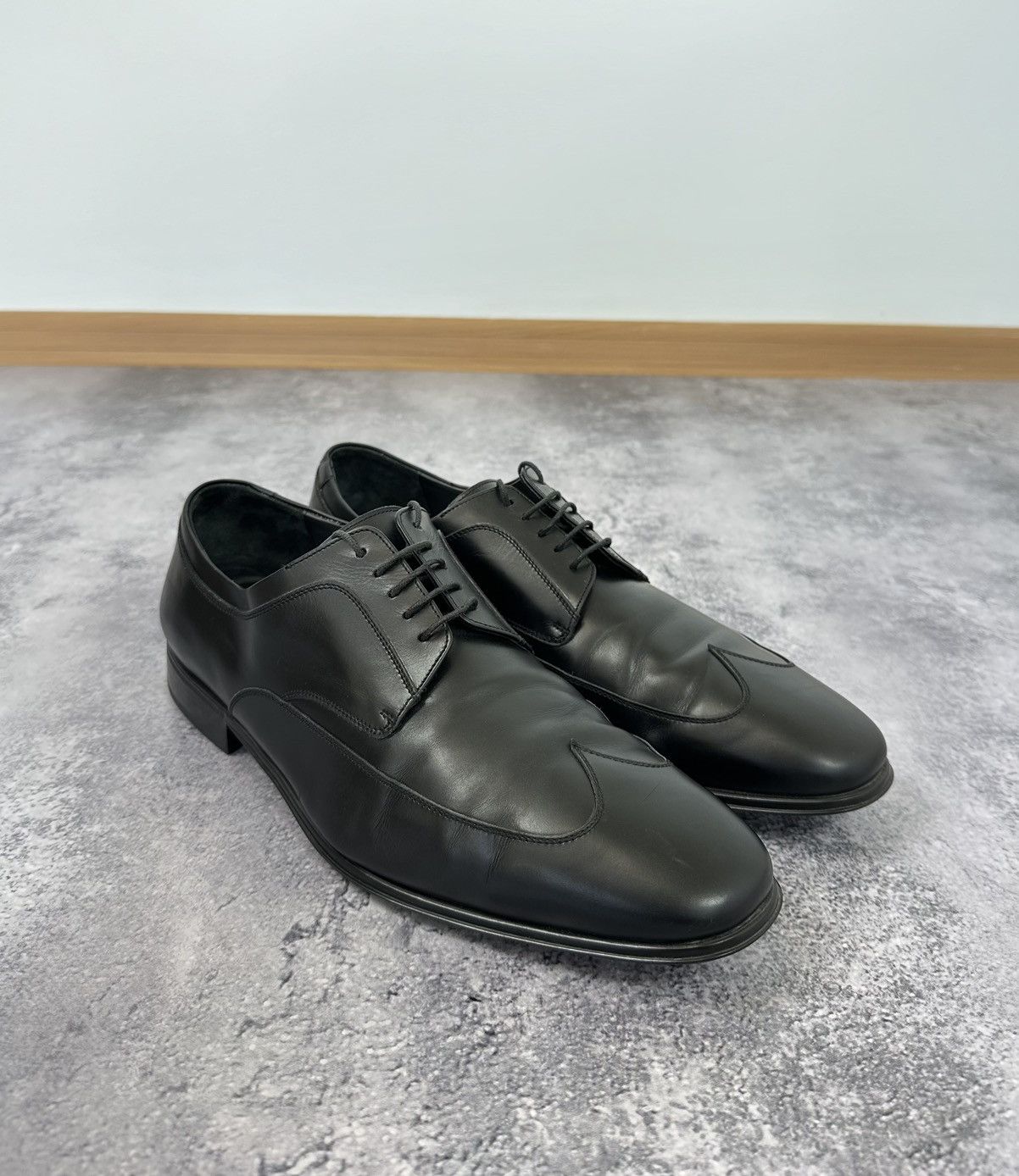 Salvatore Ferragamo Vintage Salvatore Ferragamo Luxury Rare Leather Formal Shoes Size US 10.5 / EU 43-44 - 2 Thumbnail