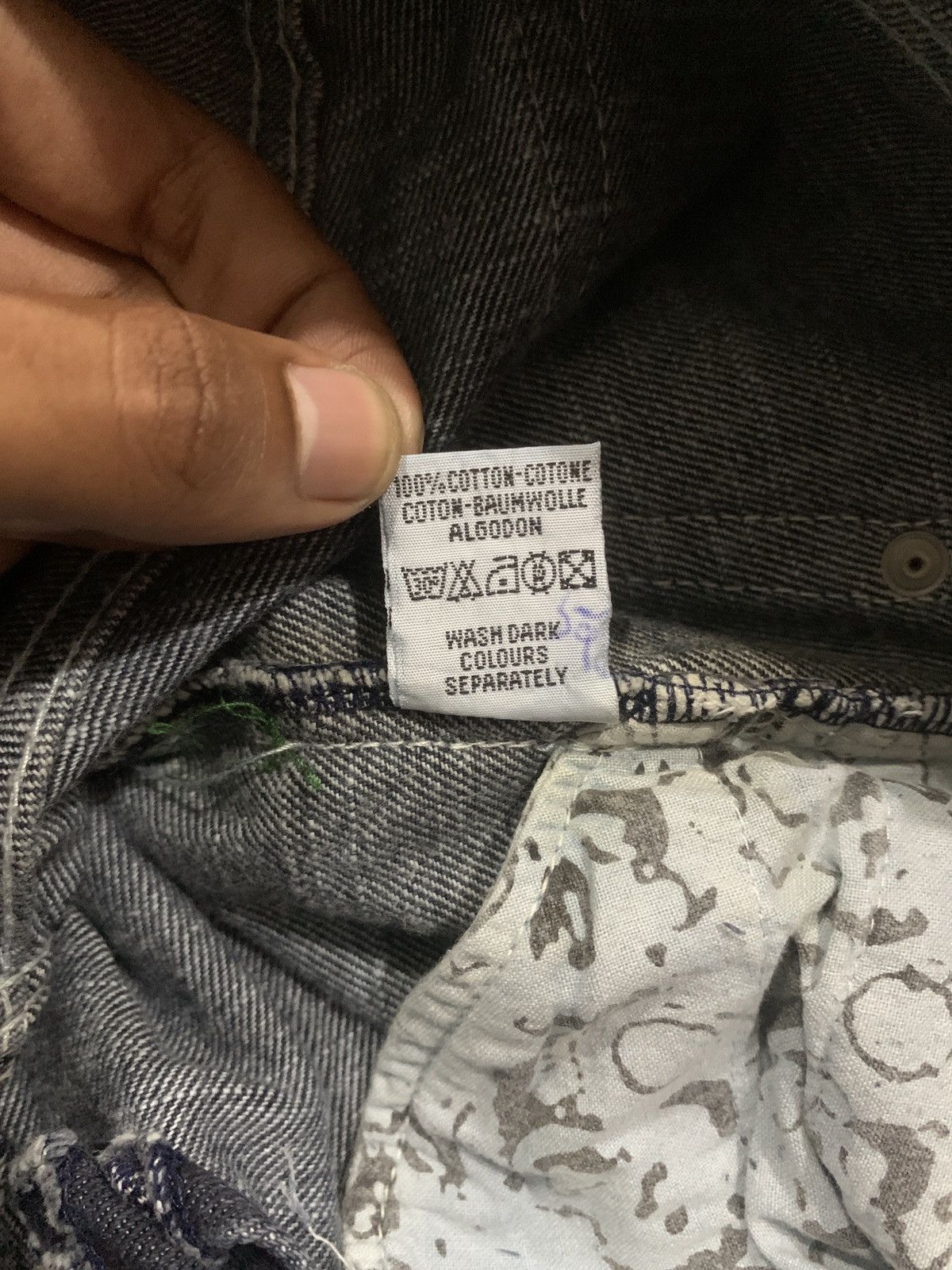 Japanese Brand Vintage Buddhist Punk Skull All Over Print Flared Jeans Size US 27 - 15 Thumbnail