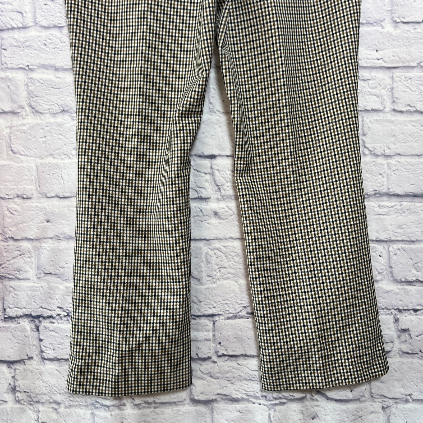 Anthropologie Anthropologie Maeve Gingham Kick Flare Pants Brown Size 14 Size 36" / US 14 / IT 50 - 9 Thumbnail