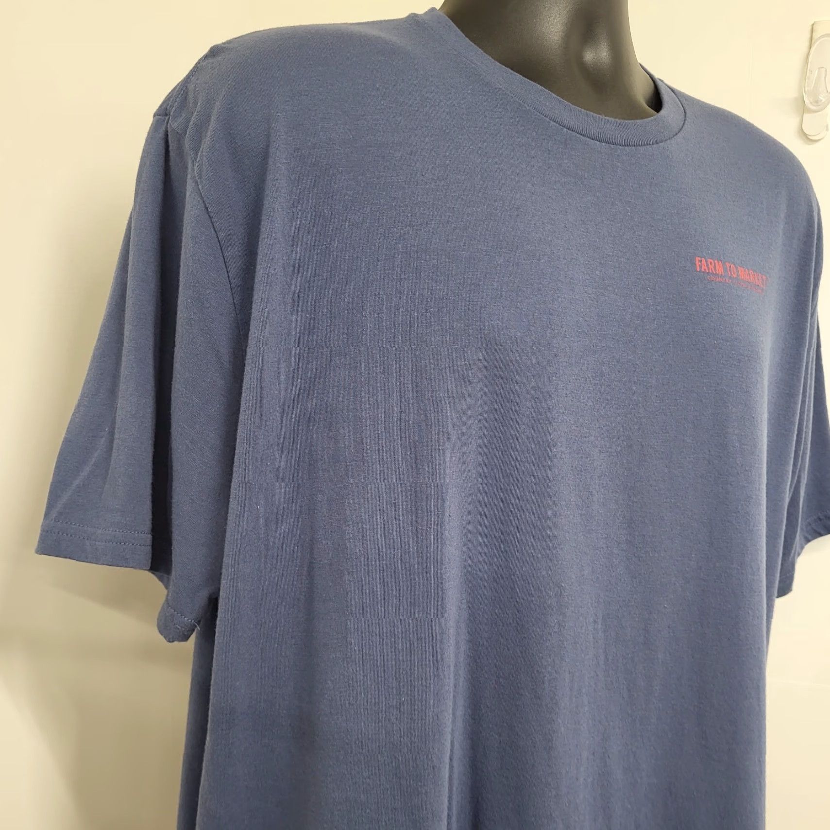 Market Farm To Market T-Shirt Mens XL Blue American Spirit Est. 1776 Chevy Trunks Trucks Graphic Print Size US XL / EU 56 / 4 - 3 Thumbnail