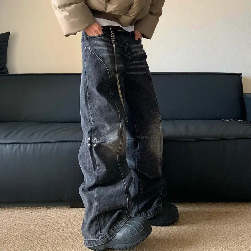 Designer × Japanese Brand Faded wash vintage baggy casual jeans Size US 33 - 1 Thumbnail