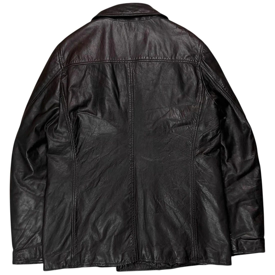 Dirk Bikkembergs Dirk Bikkembergs Leather Caban Jacket Size US L / EU 52-54 / 3 - 3 Thumbnail