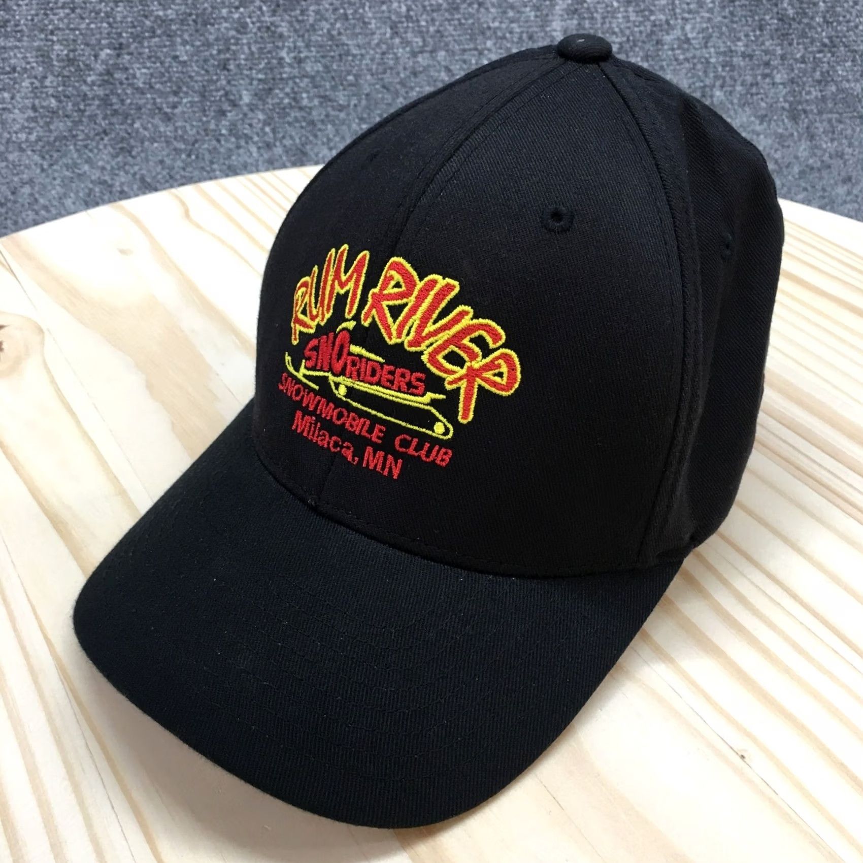Port Authority Port Authority Baseball Hat Men Black S-M Curved Brim Embroidered Logo Rum River Size ONE SIZE - 2 Thumbnail