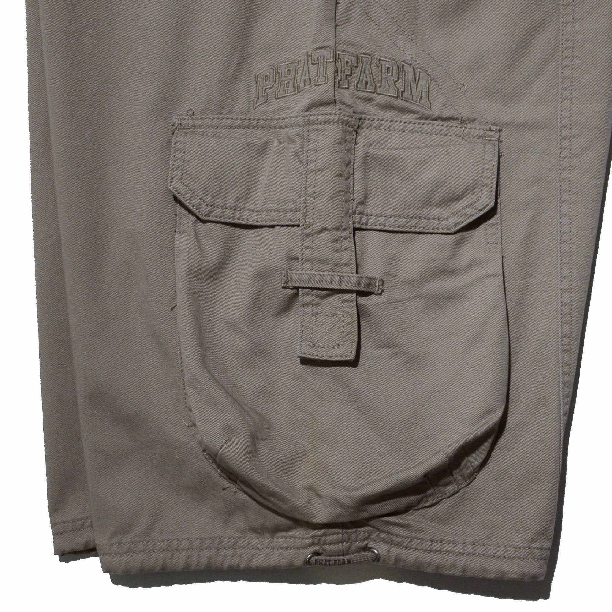 Phat Farm Phat Farm W36 Beige Cargo Shorts 90s Hip Hop Streetwear Size US 36 / EU 52 - 5 Thumbnail