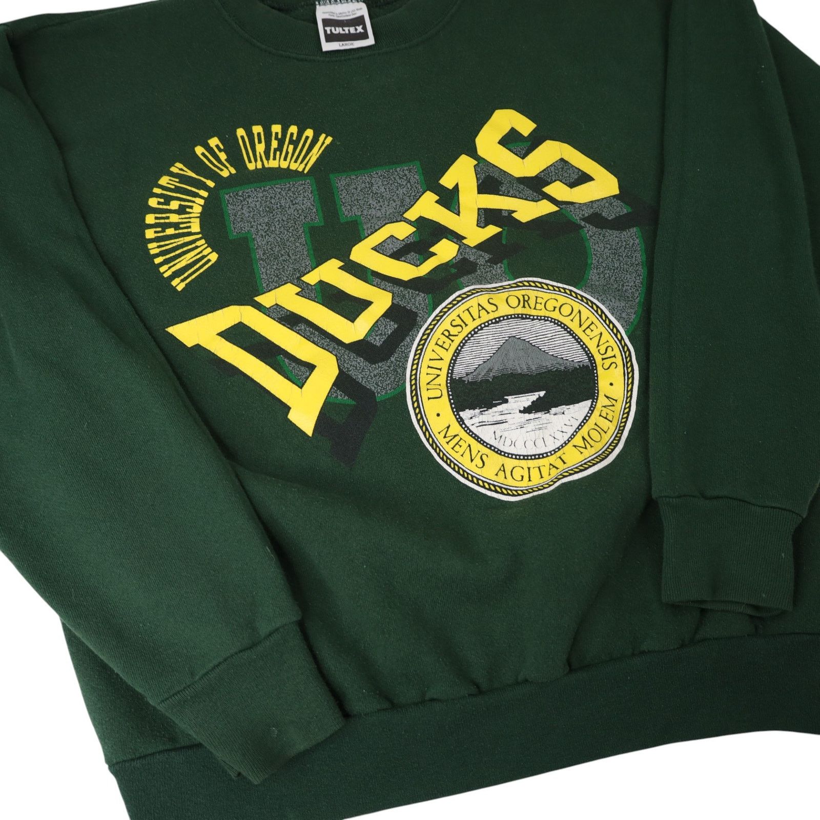 NCAA × Vintage VTG 90s University Oregon Ducks Graphic Crewneck Sweatshirt Size US L / EU 52-54 / 3 - 3 Thumbnail
