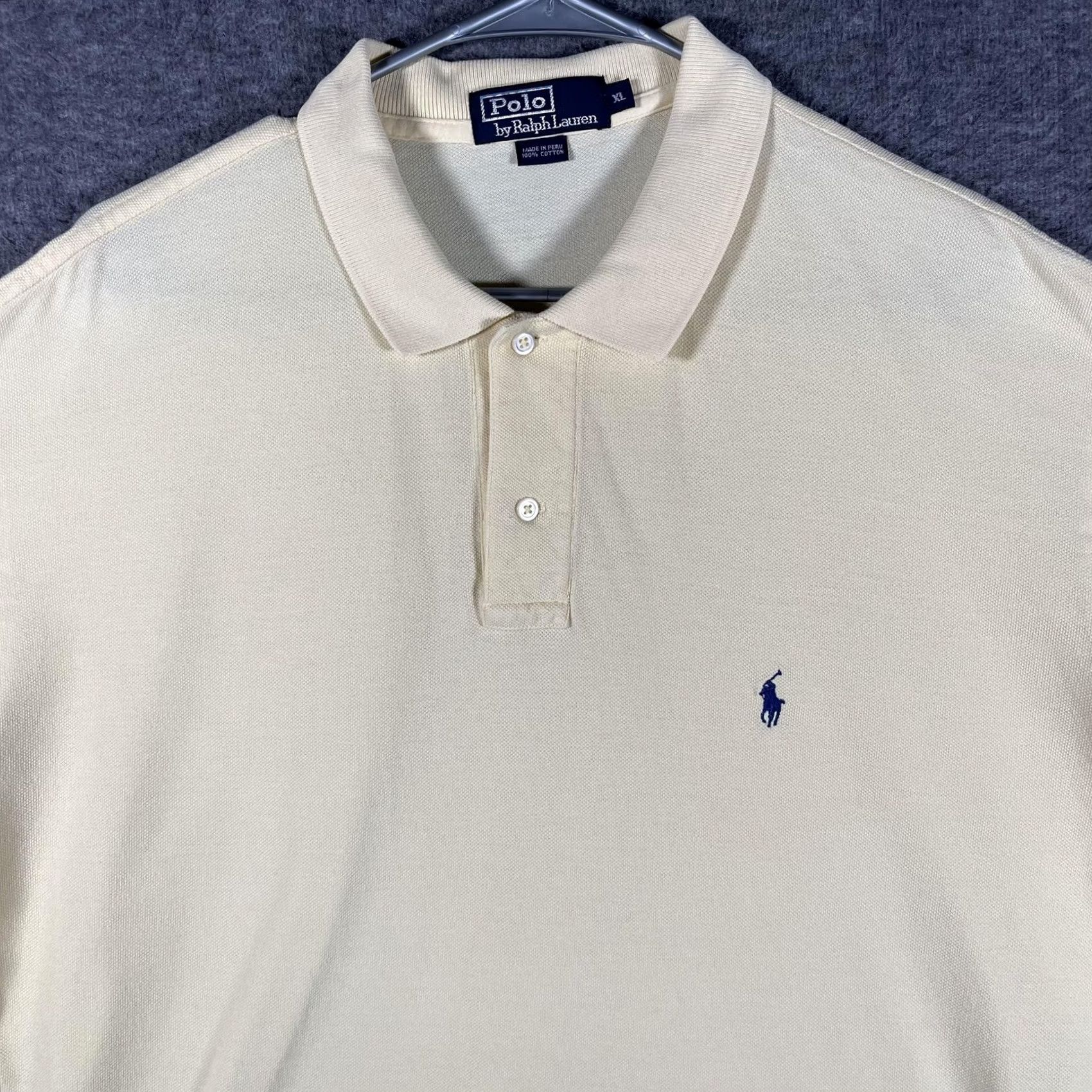 Polo Ralph Lauren Polo by Ralph Lauren Shirt Mens XL Yellow Cotton Short Sleeve Polo Classic Fit Size US XL / EU 56 / 4 - 2 Thumbnail