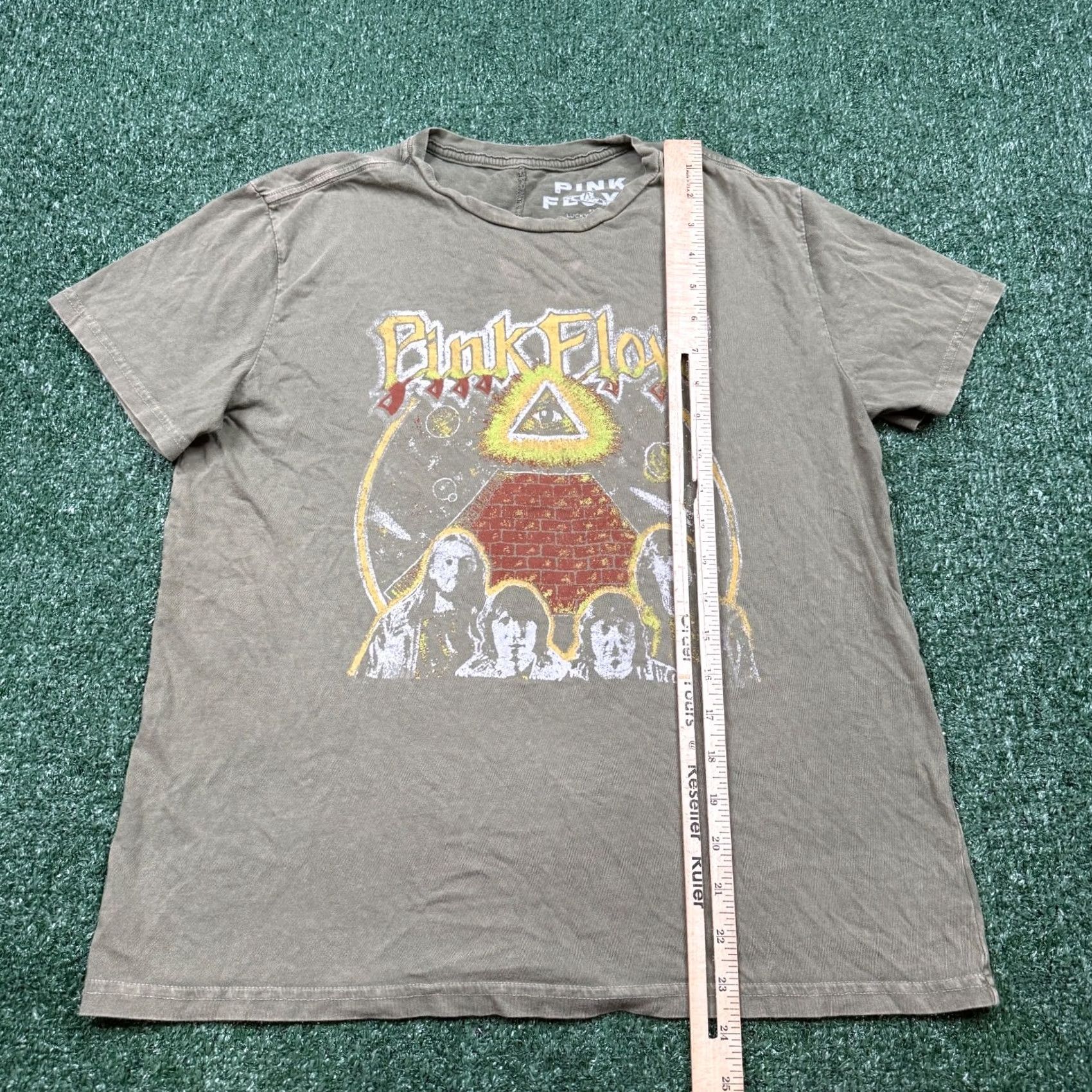 Lucky Brand Lucky Brand Pink Floyd T-Shirt Women's S Green Olive Short Sleeve Crew Neck Casual Music Rock Size 28" / US 6 / IT 42 - 3 Thumbnail