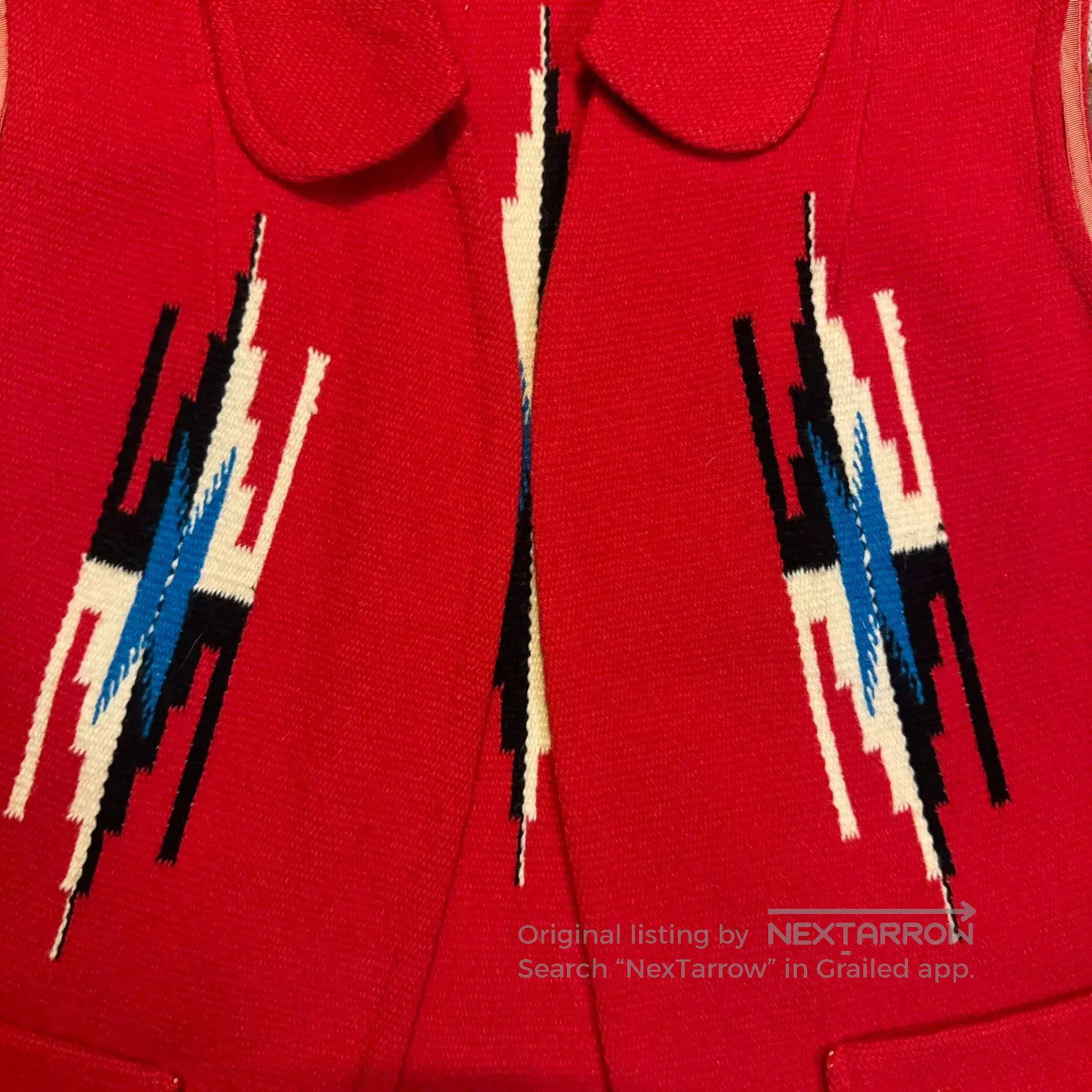 Vintage Handcrafted Wool Navajo Vest. Size US M / EU 48-50 / 2 - 3 Thumbnail