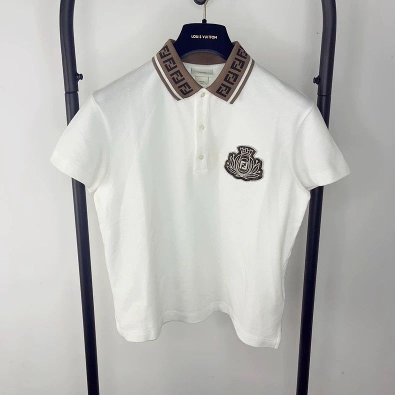 Fendi FENDI Double F Collar Embroidered Polo - dmc Size US M / EU 48-50 / 2 - 1 Thumbnail