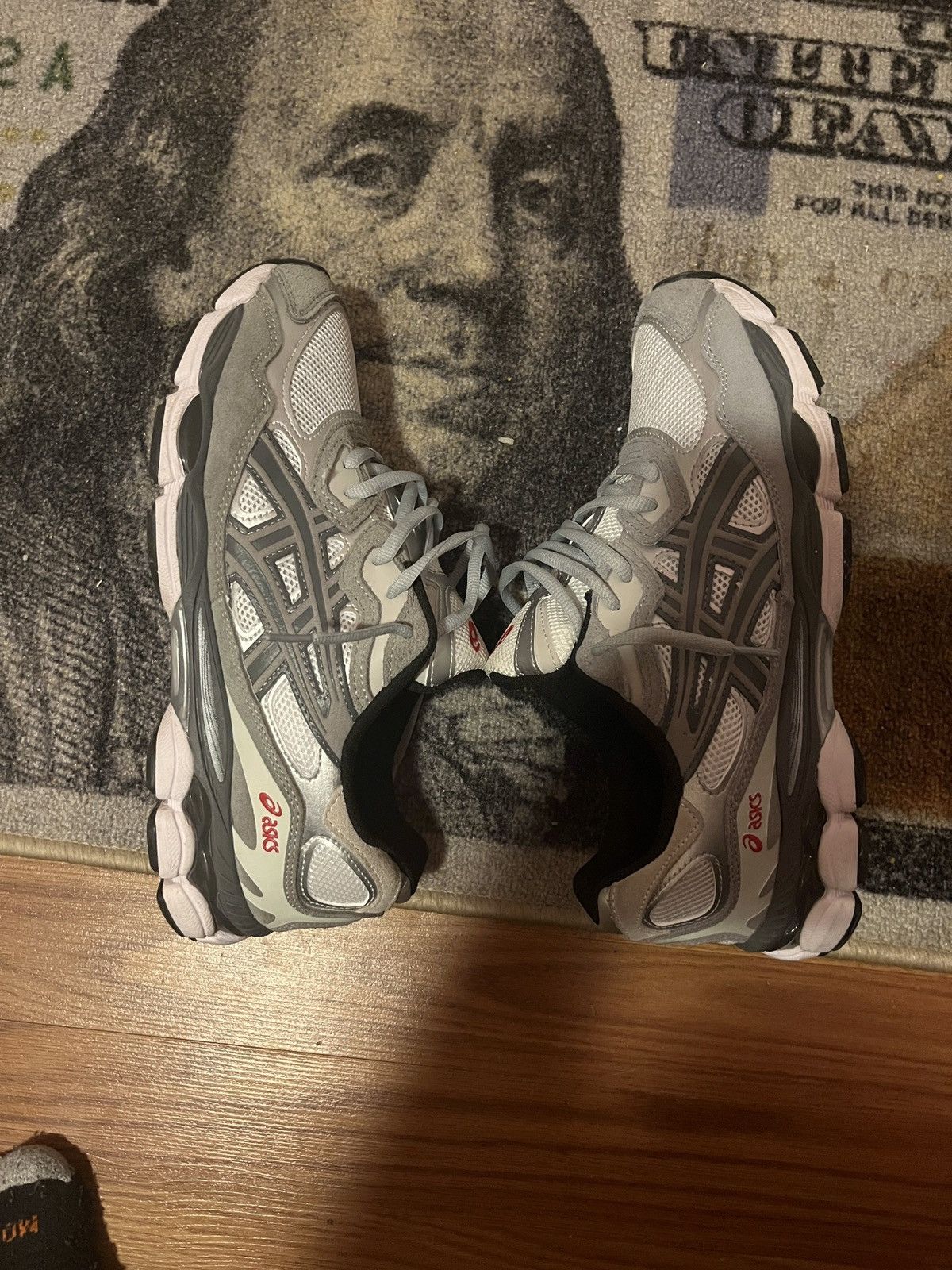Asics GEL NYC 'WHITE STEEL GREY' Size US 12.5 / EU 45-46 - 2 Thumbnail