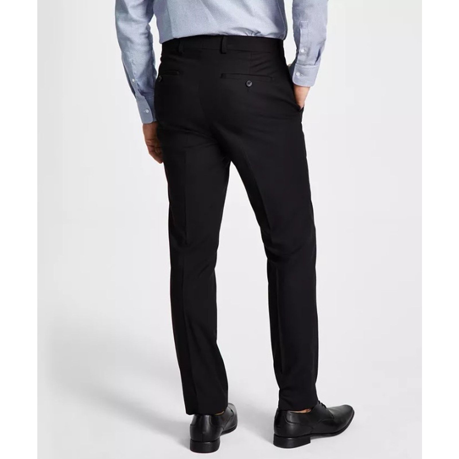Kenneth Cole Kenneth Cole Reaction Men's Black Slim Dress Pants 36W 32L Size US 36 / EU 52 - 2 Thumbnail