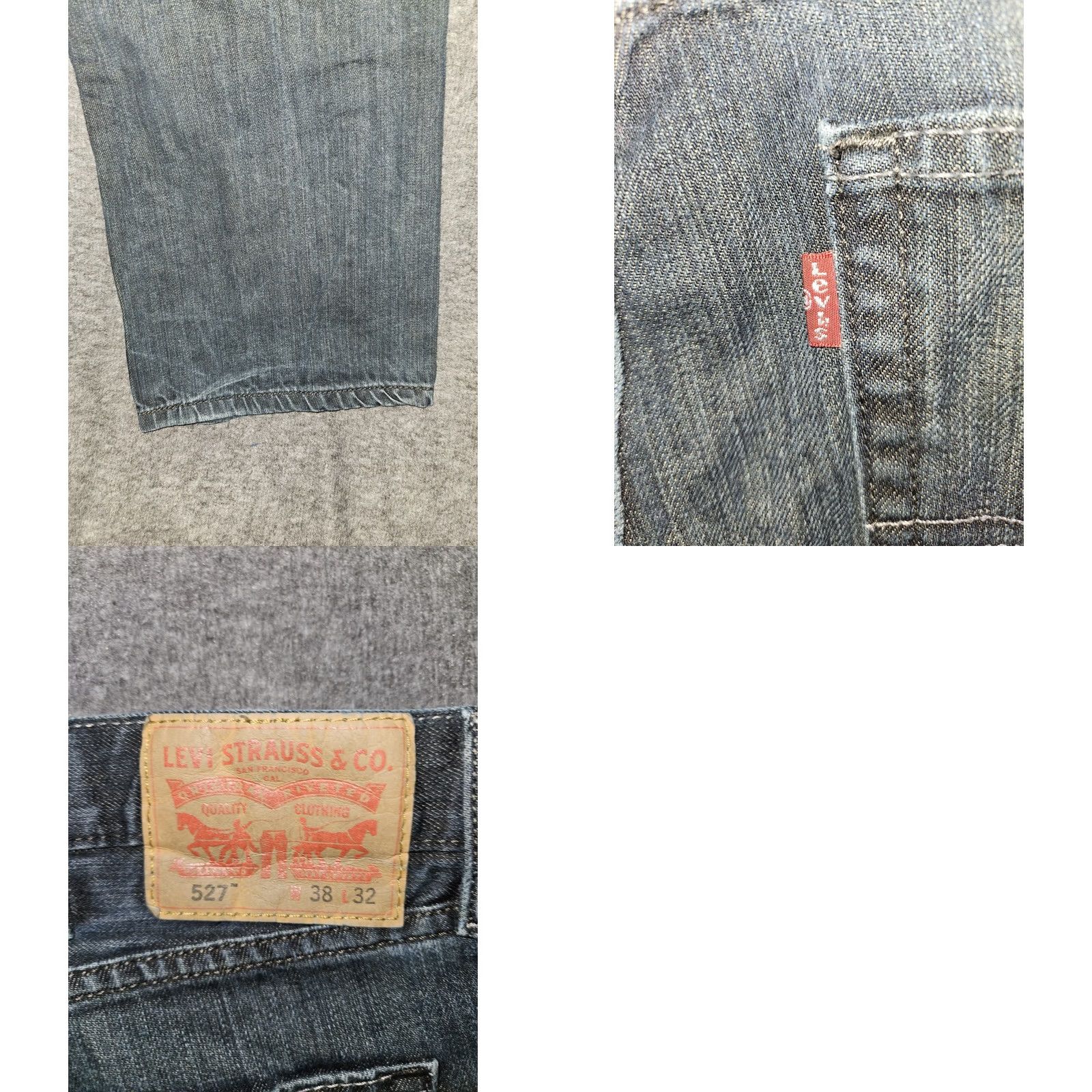 Levi's Levi's 527 Bootcut Jeans Mens 38x32 Mid Rise Dark Wash Blue Denim Regular Inseam 32 New/Preppy 90s Cowboy Style Mens Size US 38 / EU 54 - 8 Thumbnail